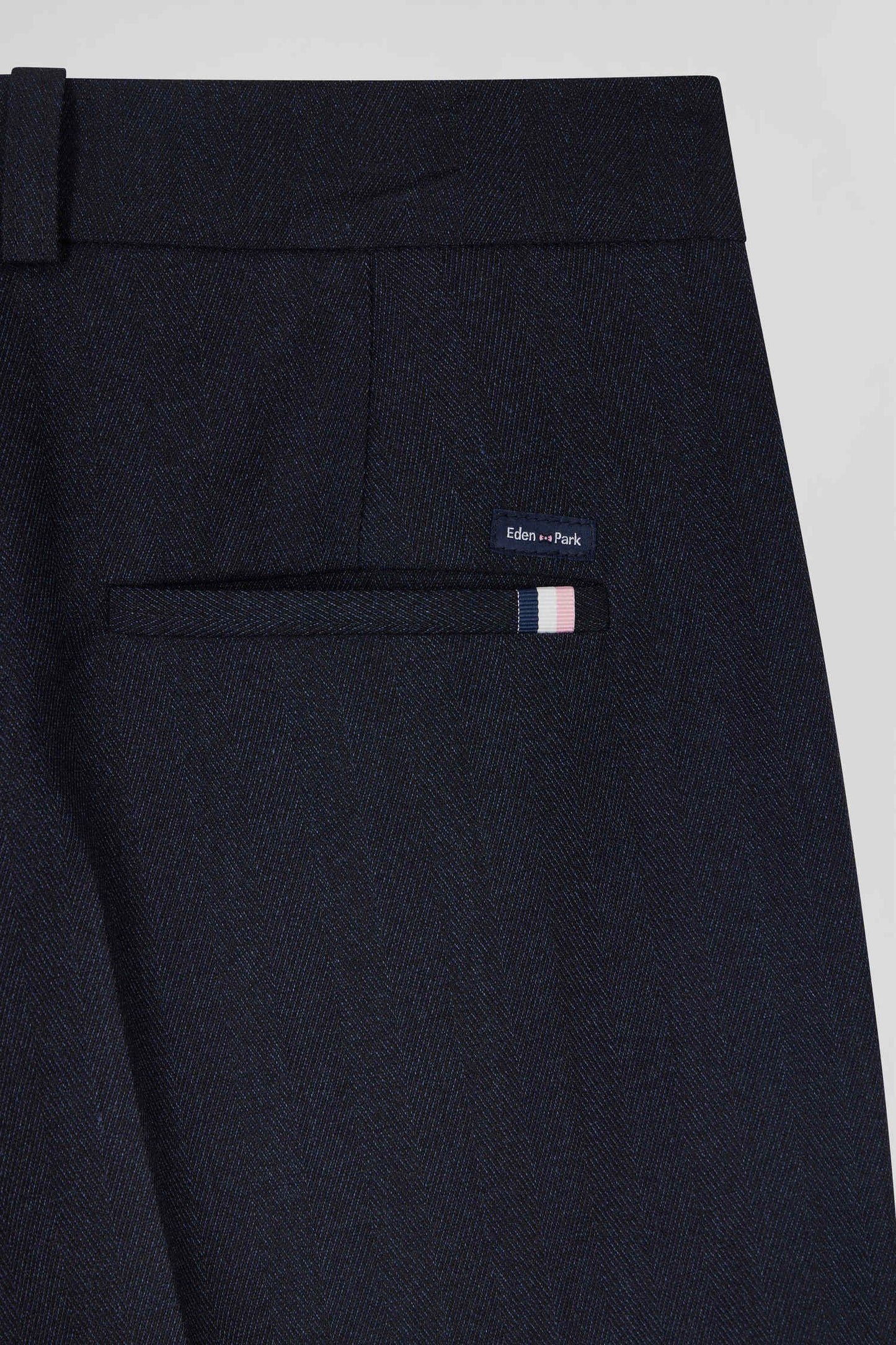 Relax navy blue checked trousers