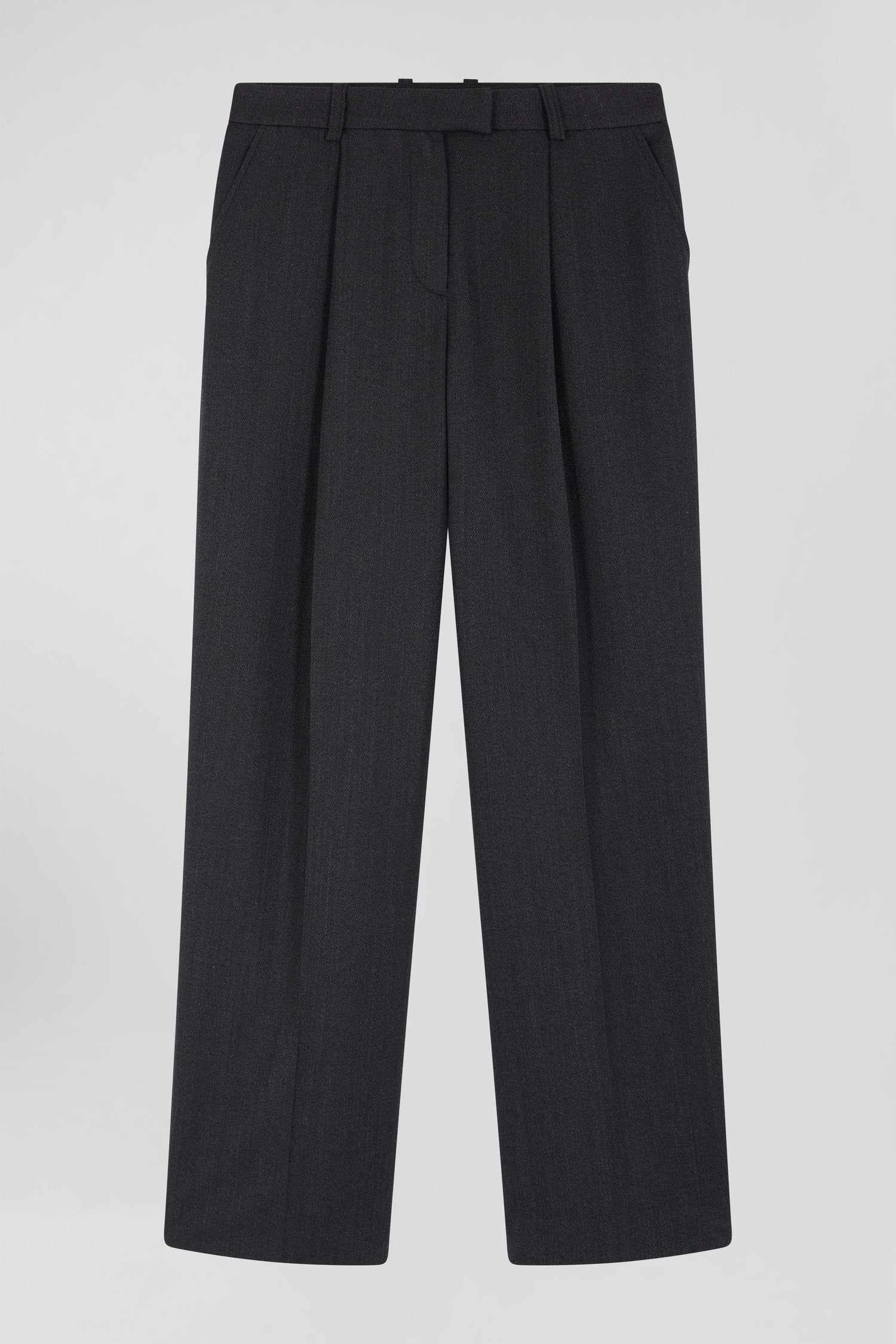 Relax anthracite grey checked trousers