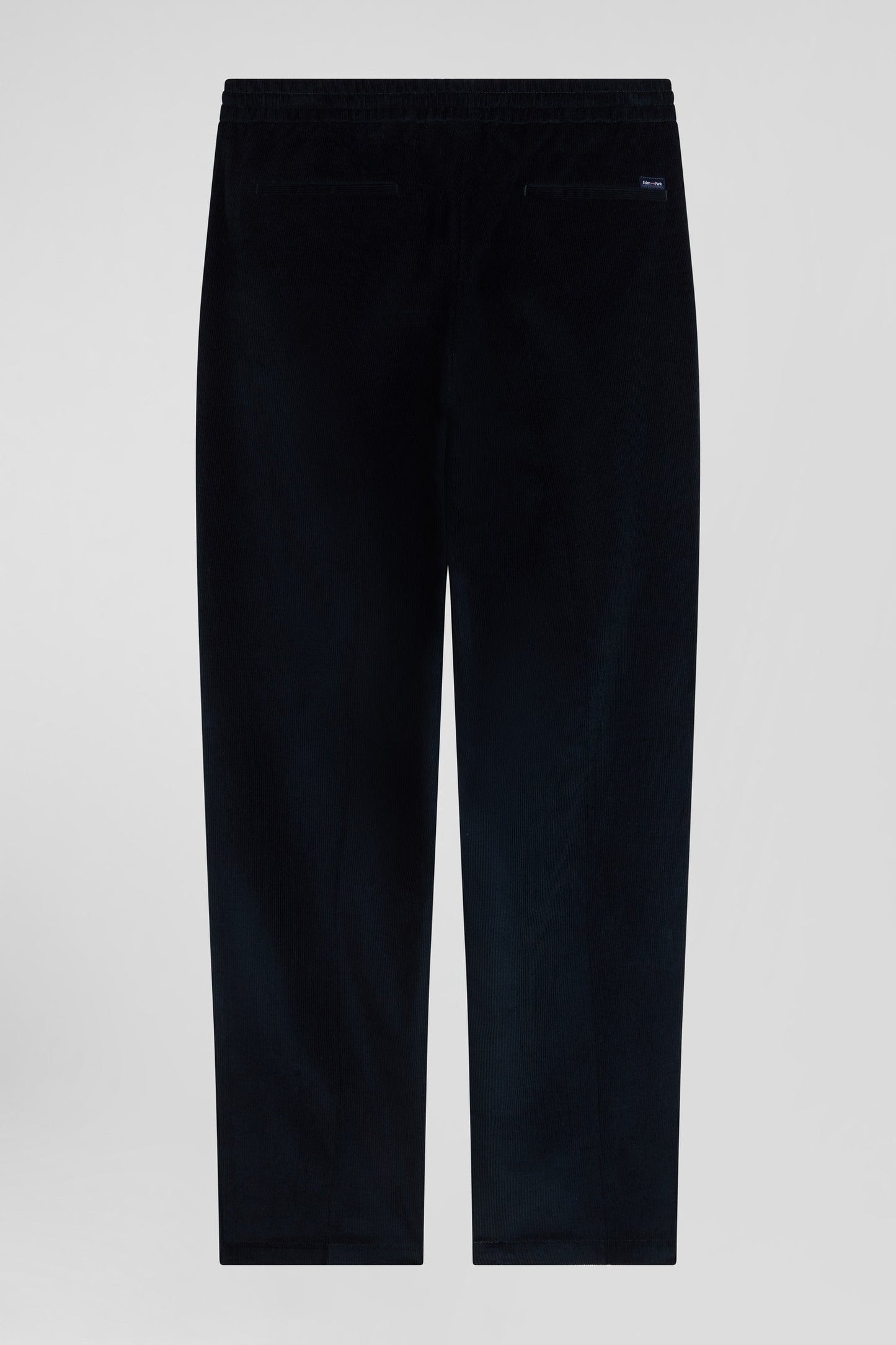 Pantalon en velours côtelé bleu marine taille élastiquée coupe Modern - Image 4