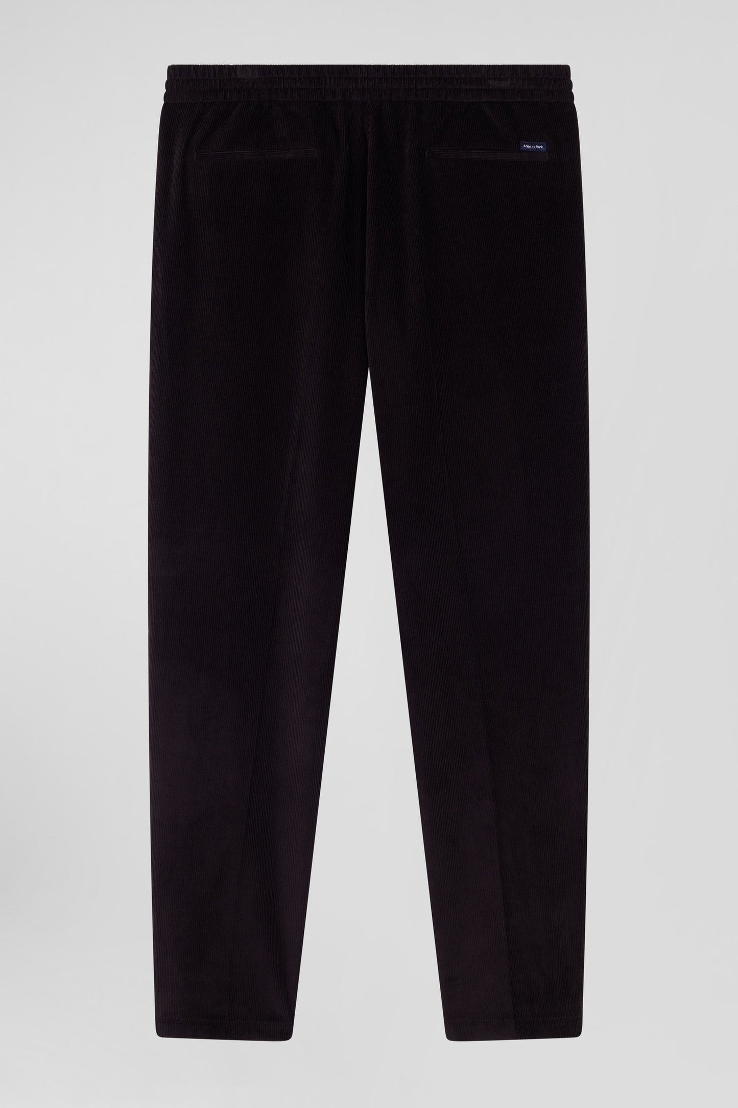 Pantalon en velours côtelé marron taille élastiquée coupe Modern - Image 4