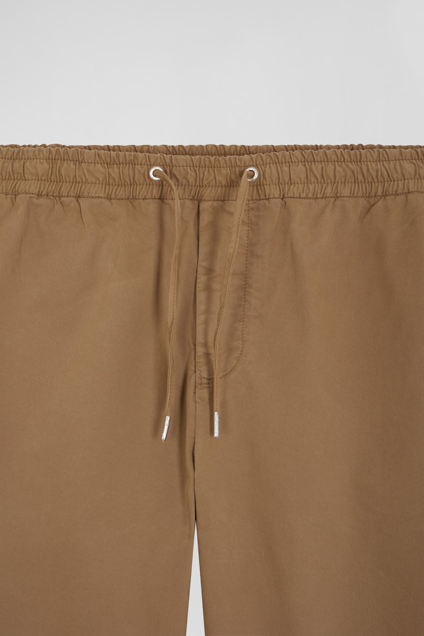 Pantalon taille élastique en coton stretch camel coupe Modern - Image 3