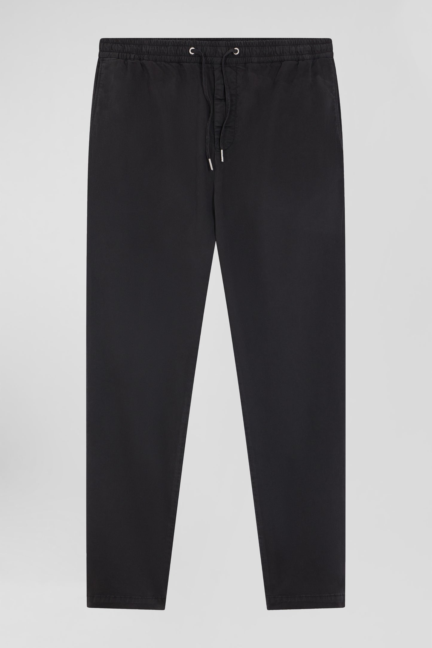 Pantalon taille élastique en coton stretch gris anthracite coupe Modern - Image 1