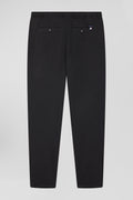 Pantalon taille élastique en coton stretch gris anthracite coupe Modern