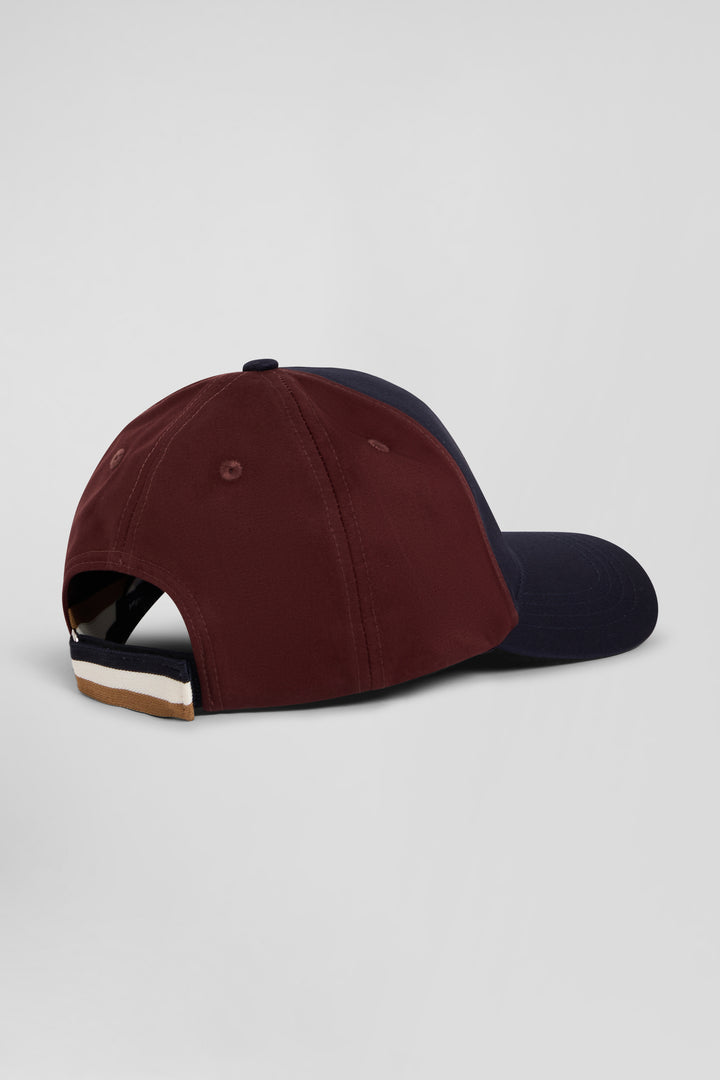 Casquette en coton bordeaux et marine alt view