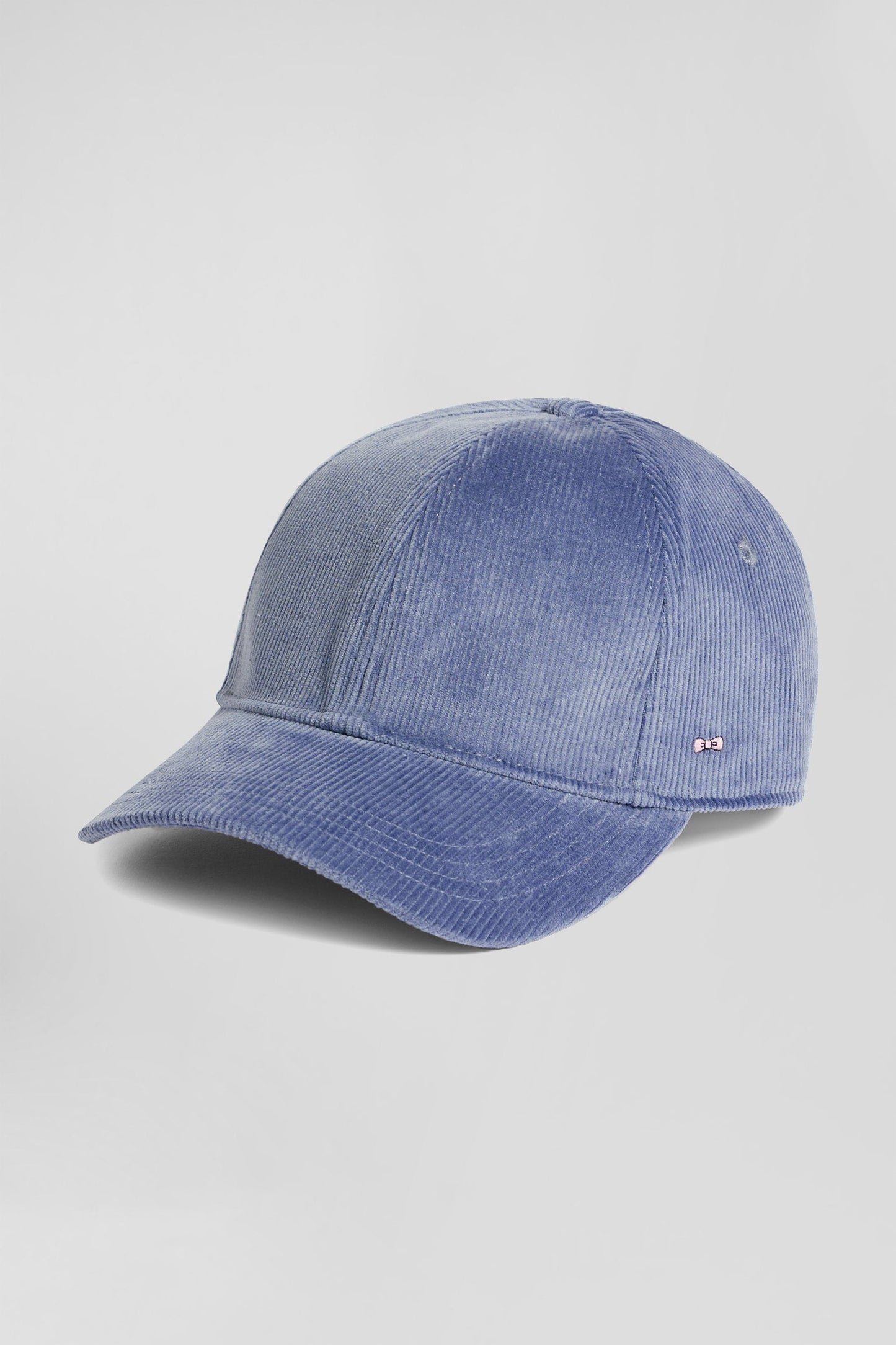 Casquette en velours côtelé bleue - Image 1