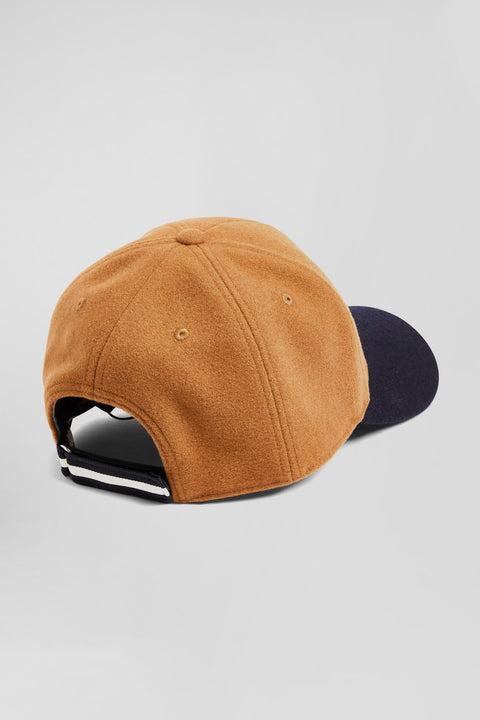 Camel wool blend cap with 10 embroidery - Image 2