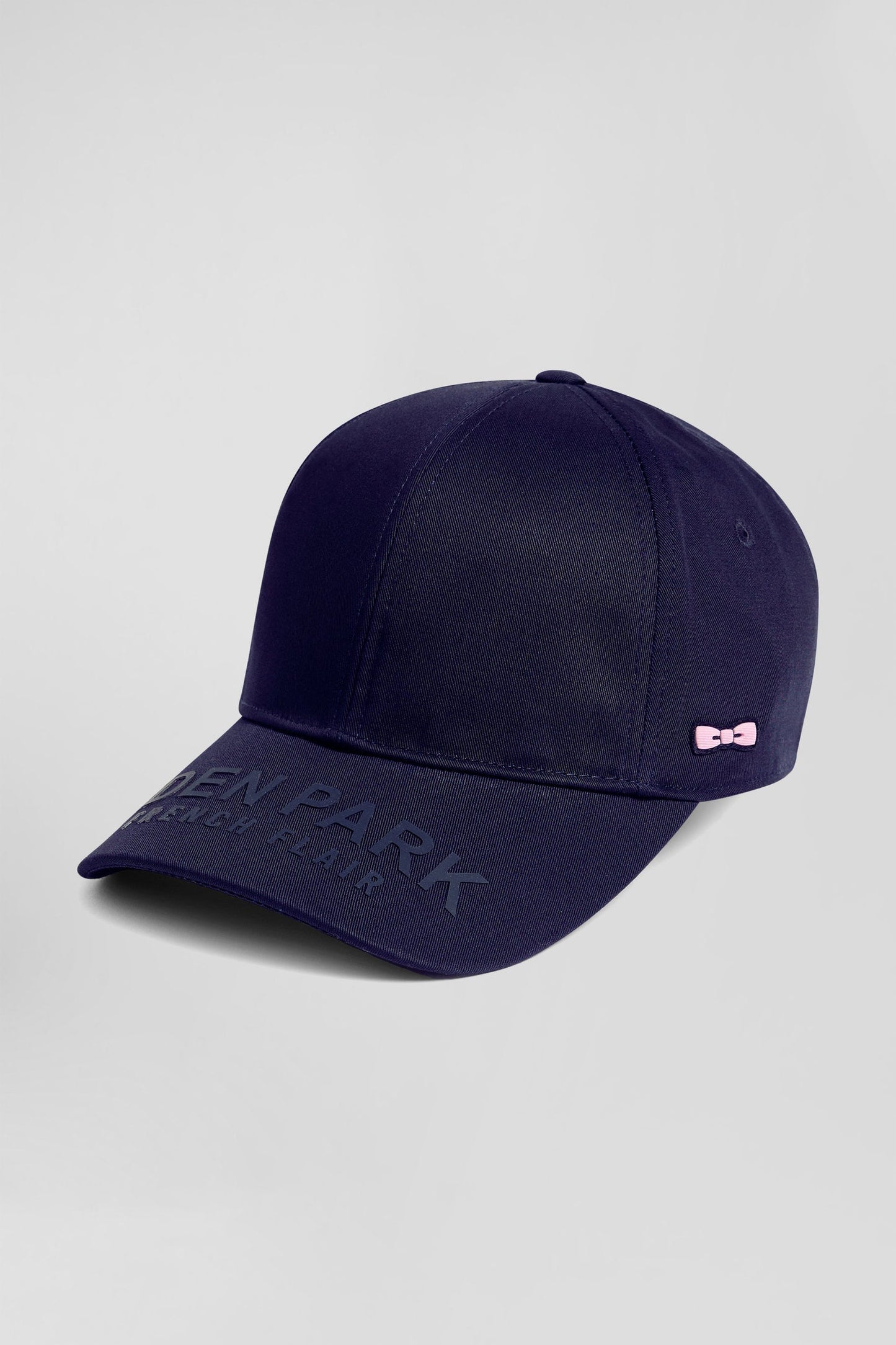 Casquette en coton bleu marine visière siglée - Image 1