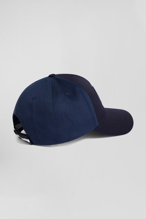 Dark blue bicolour cotton cap - Image 3
