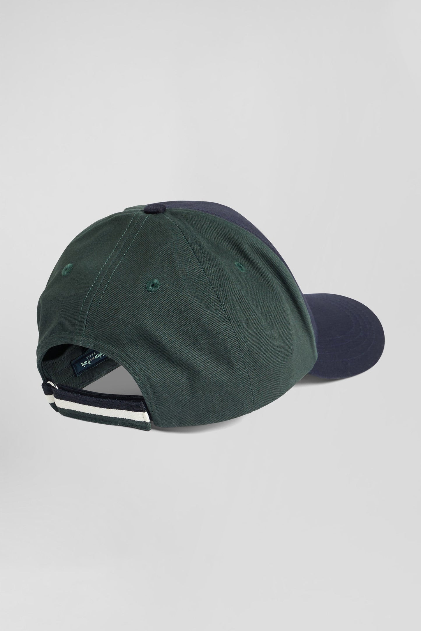 Casquette bicolore en coton vert - Image 2