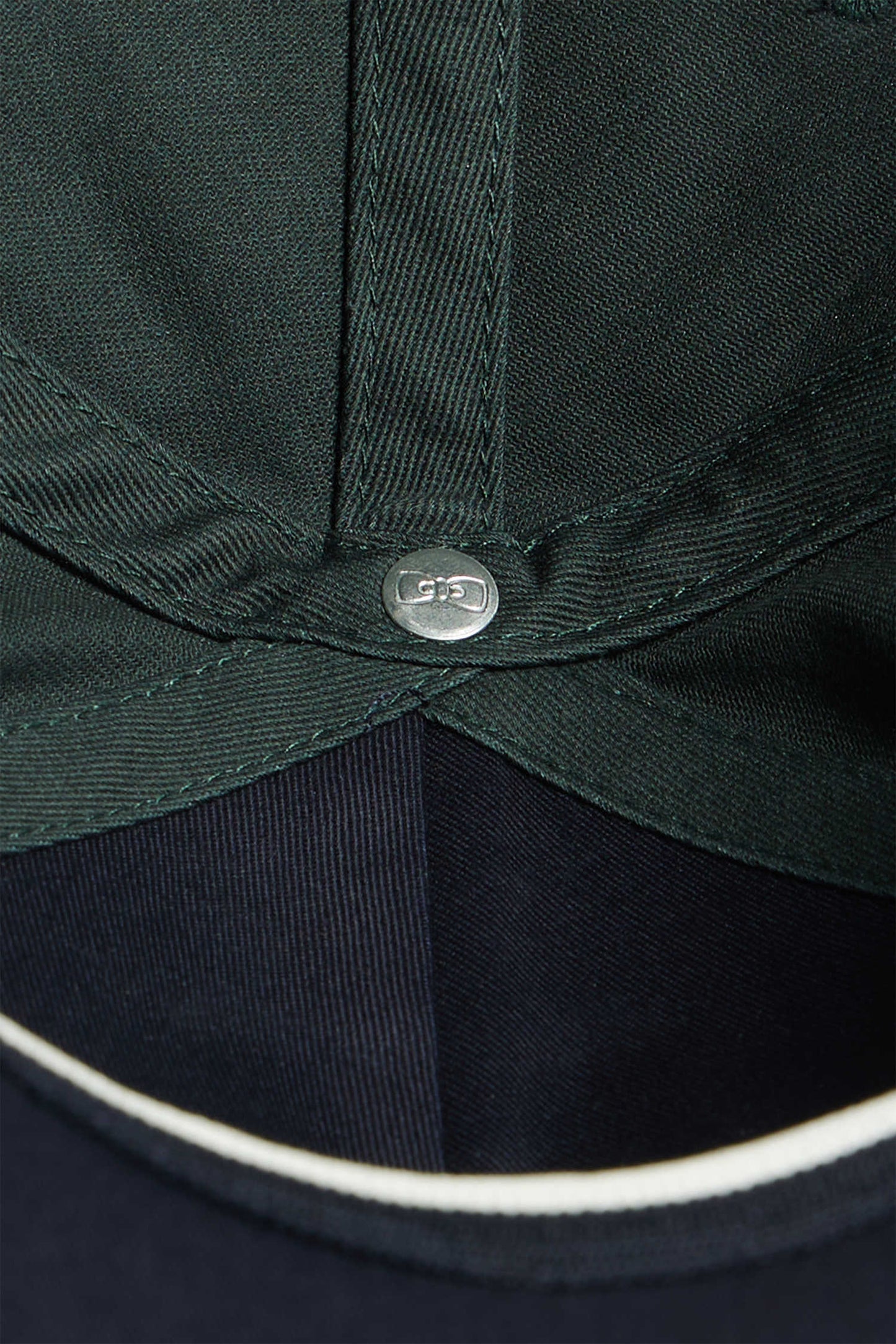 Casquette bicolore en coton vert - Image 3