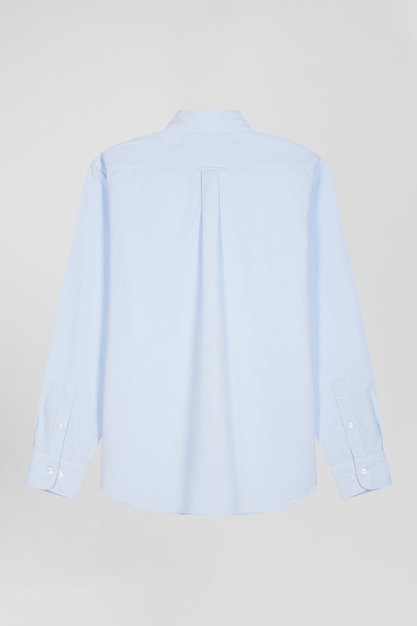 Chemise en coton uni ciel col boutonné et poche poitrine coupe Regular - Image 5