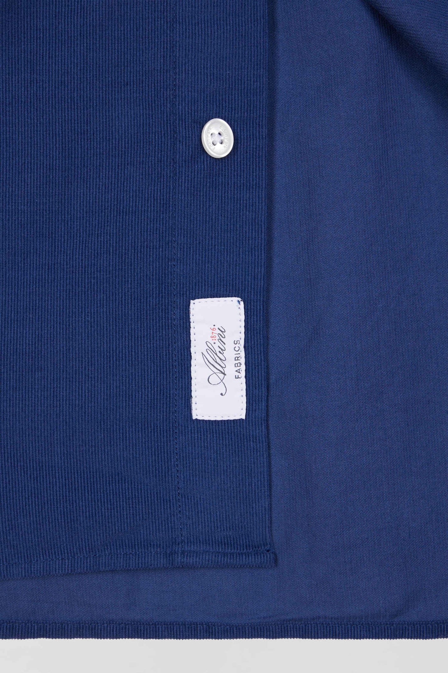 Chemise en coton uni bleu indigo col boutonné et poche poitrine coupe Regular - Image 11