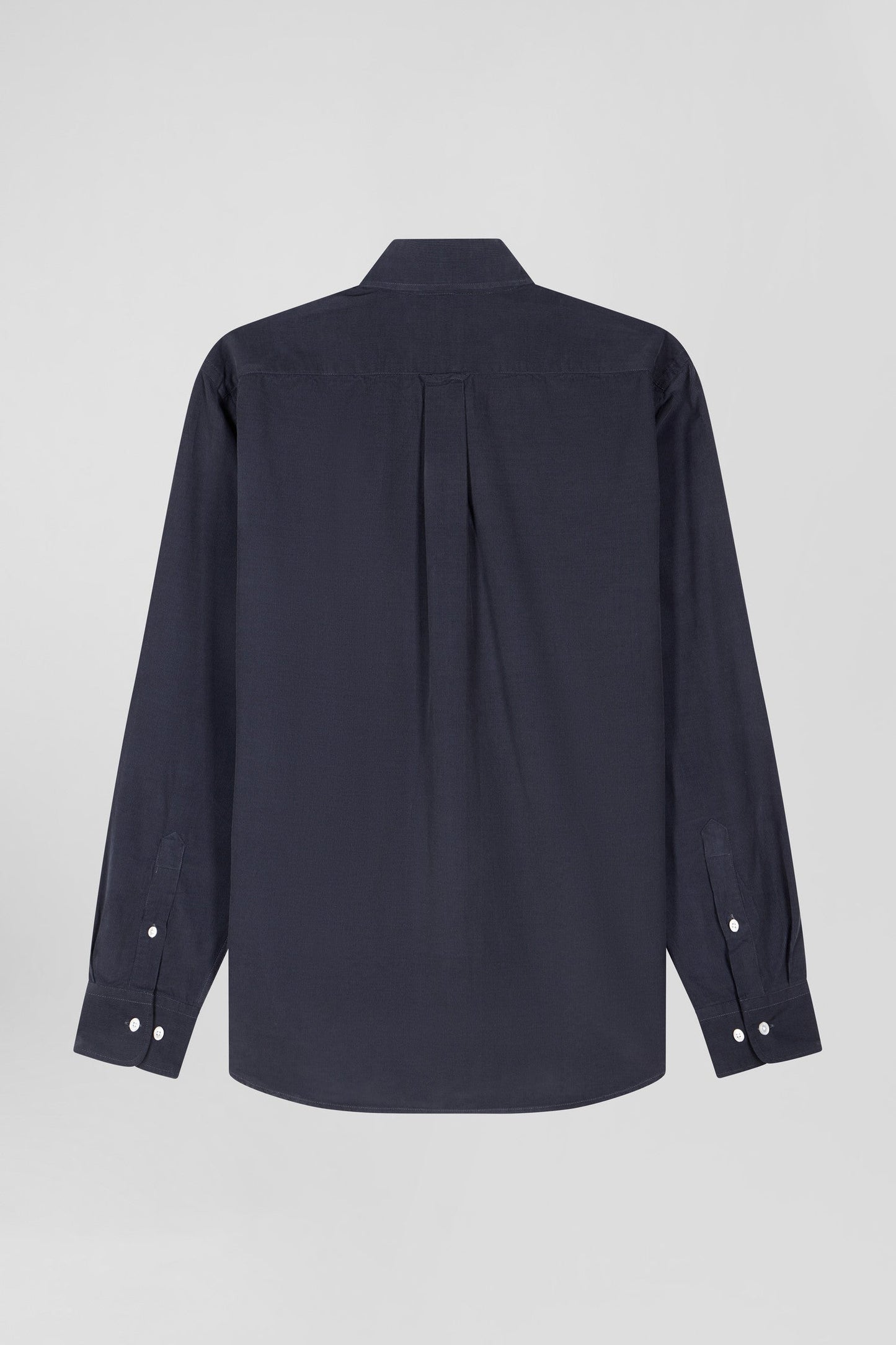 Chemise en coton uni gris anthracite col boutonné et poche poitrine coupe Regular - Image 5