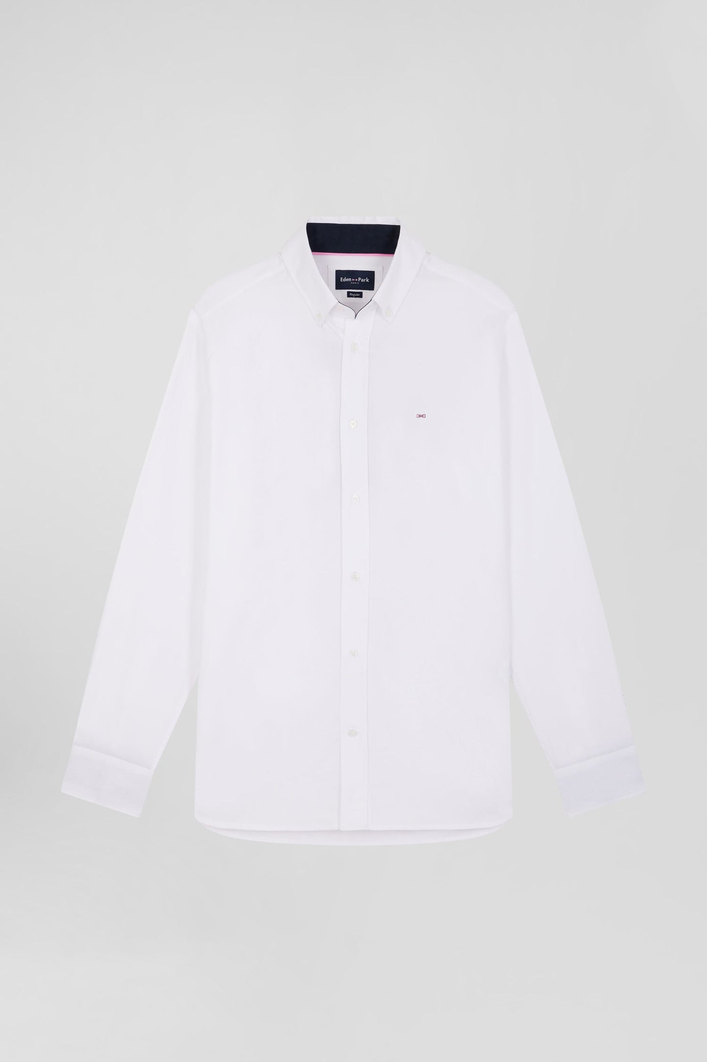 Chemise en coton blanc coupe Regular broderie dos N°10 - Image 2