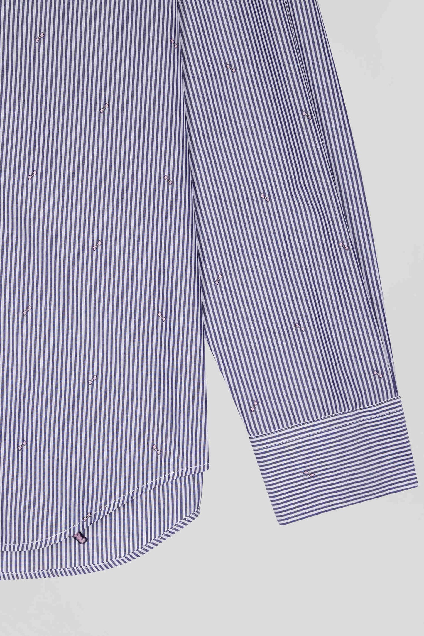 Chemise en coton bleu marine coupe Regular - Image 9