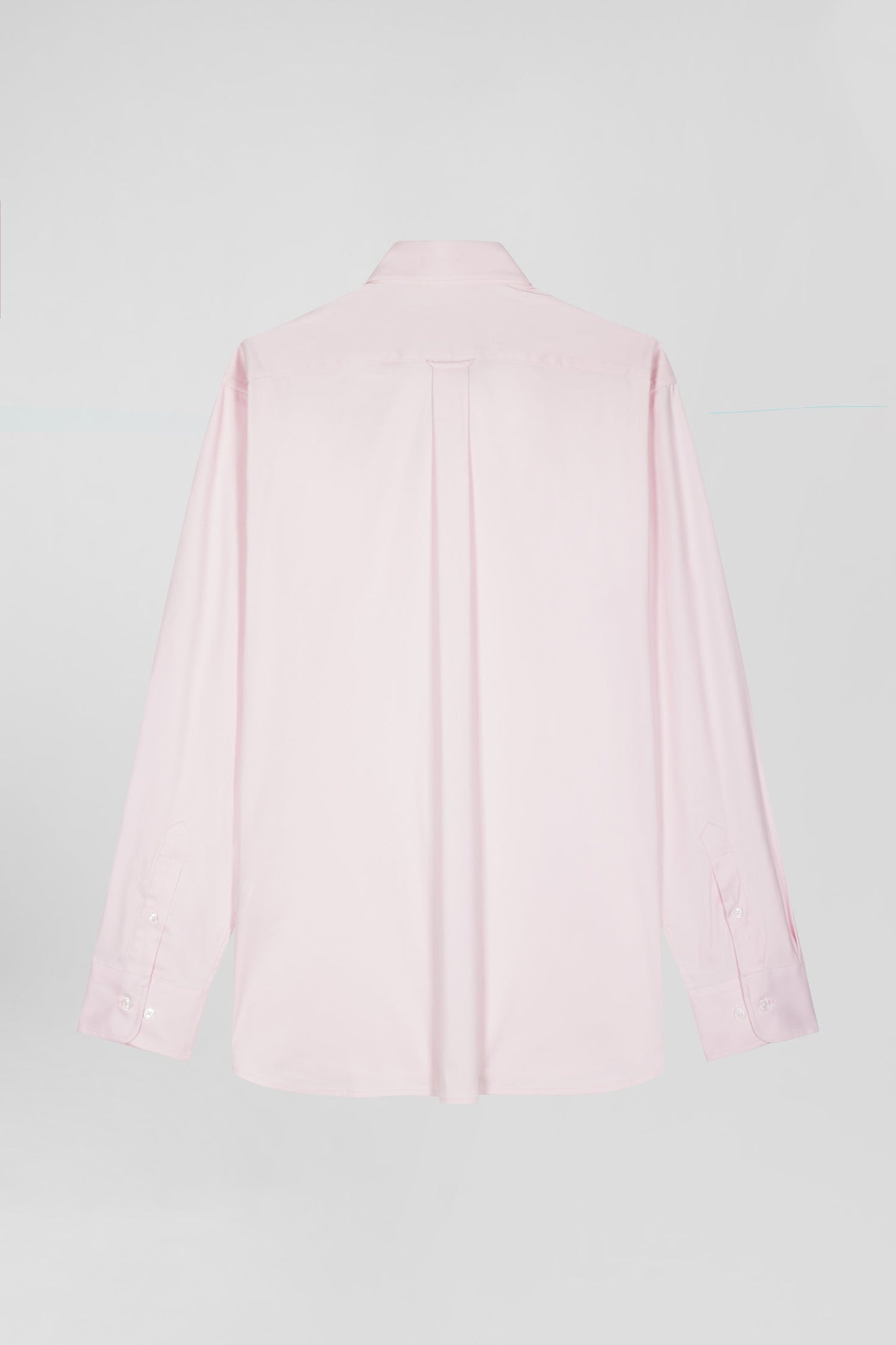 Chemise unie rose en coton stretch mélangé coupe Regular - Image 5