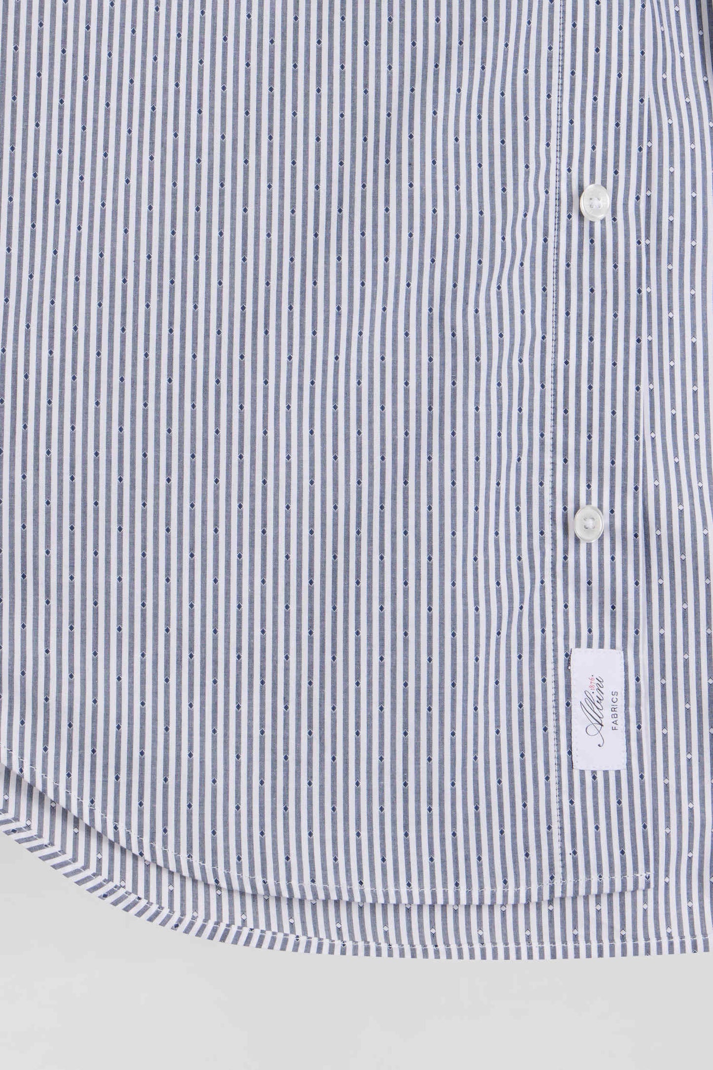 Chemise rayée en coton indigo coupe Regular jacquard - Image 10