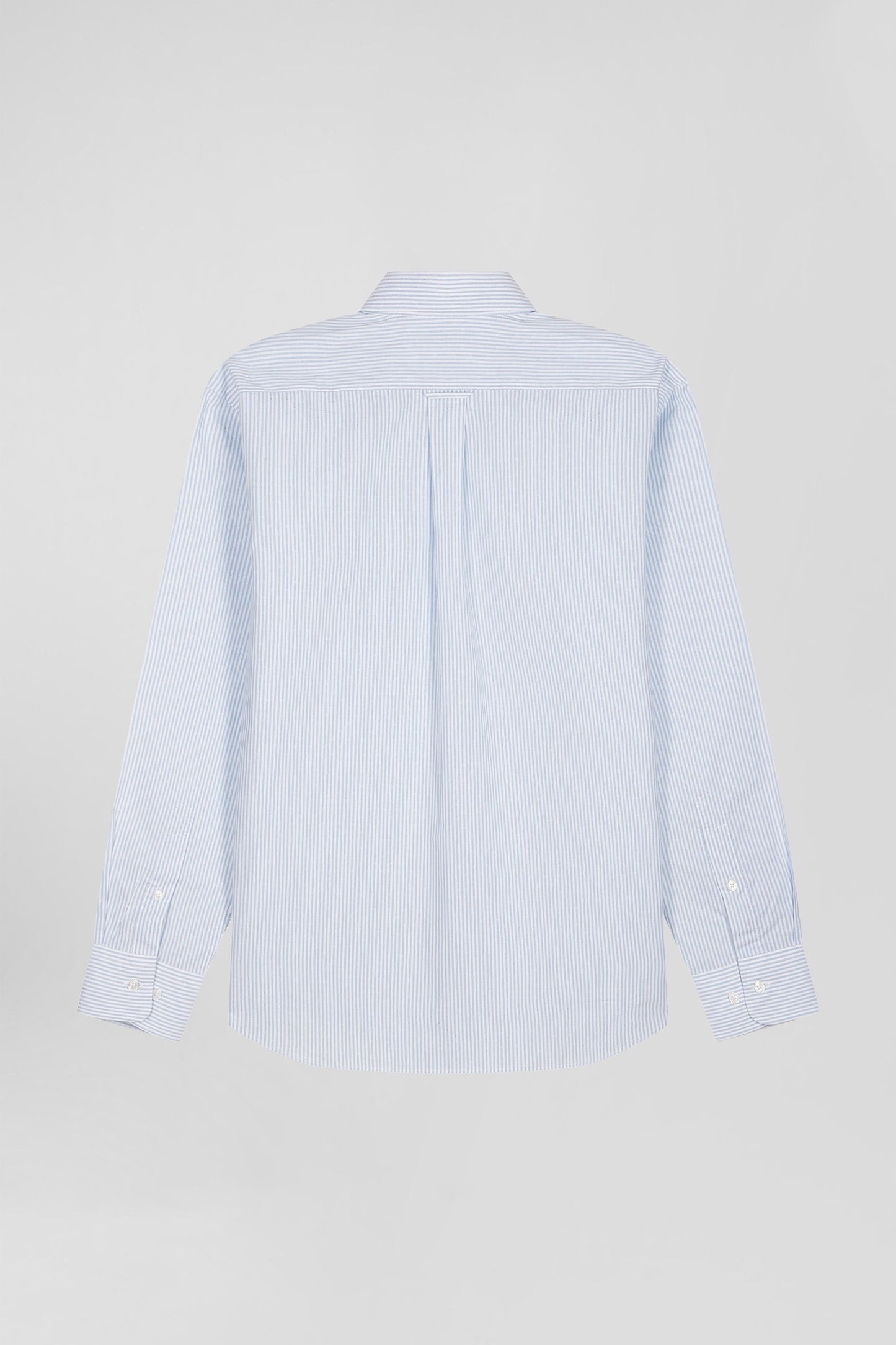 Chemise rayée en coton ciel coupe Regular jacquard - Image 5