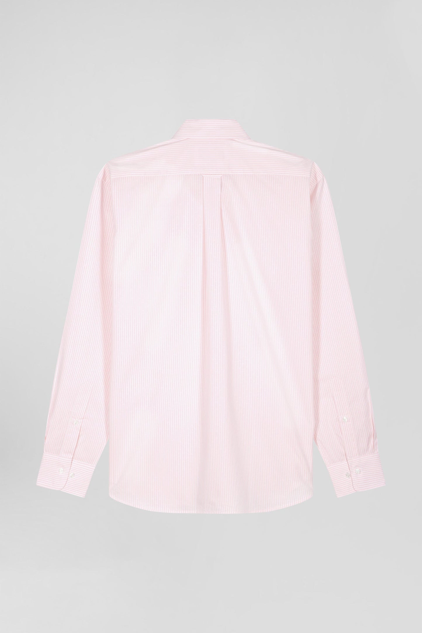 Chemise rayée en coton rose coupe Regular jacquard - Image 5