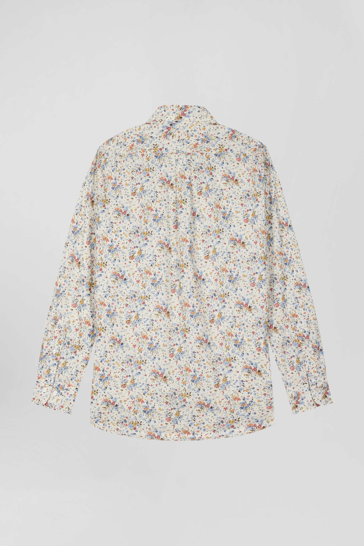 Chemise en popeline de coton imprimé floral coupe Regular