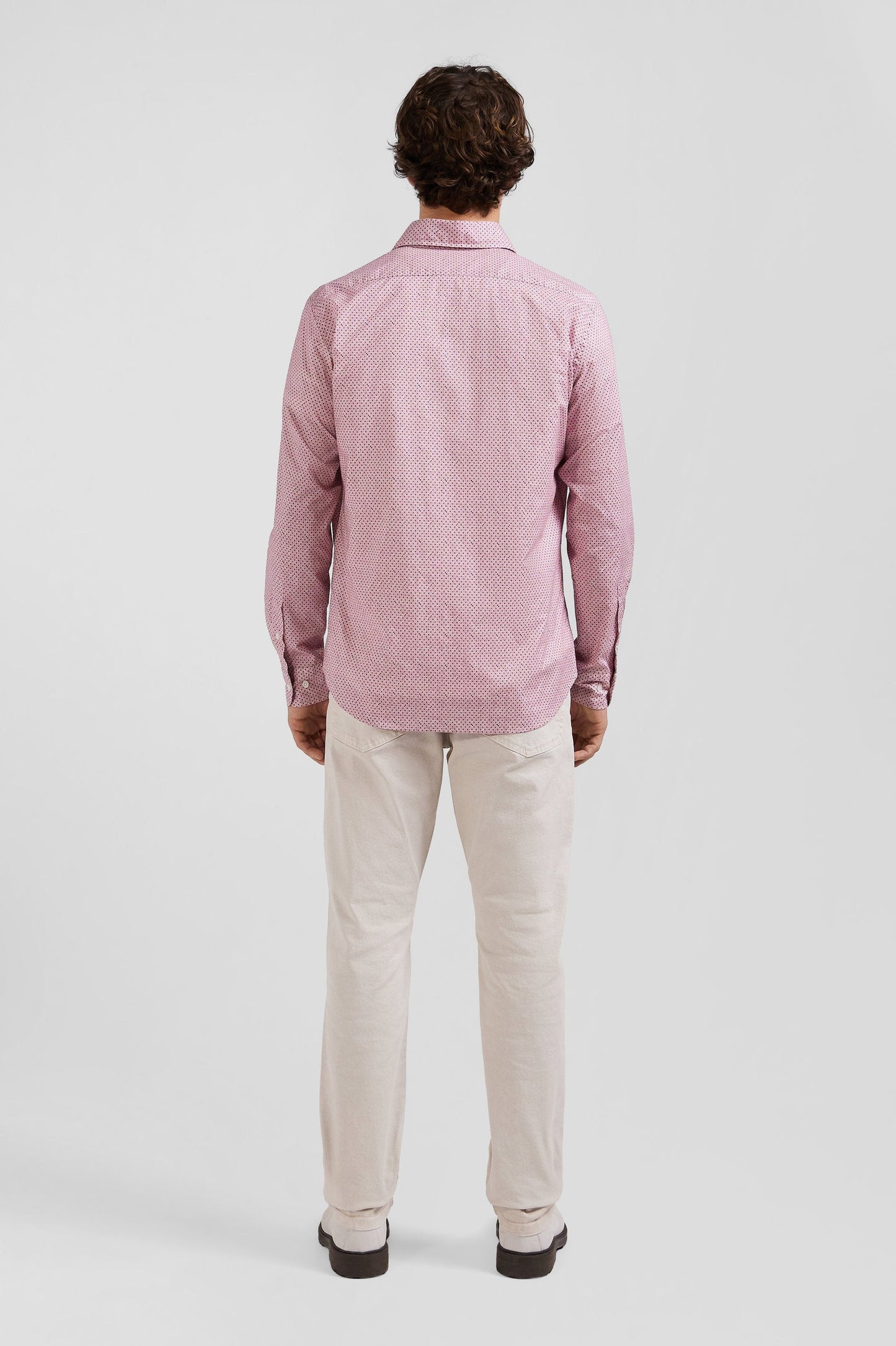 Chemise en coton rose coupe Slim - Image 7