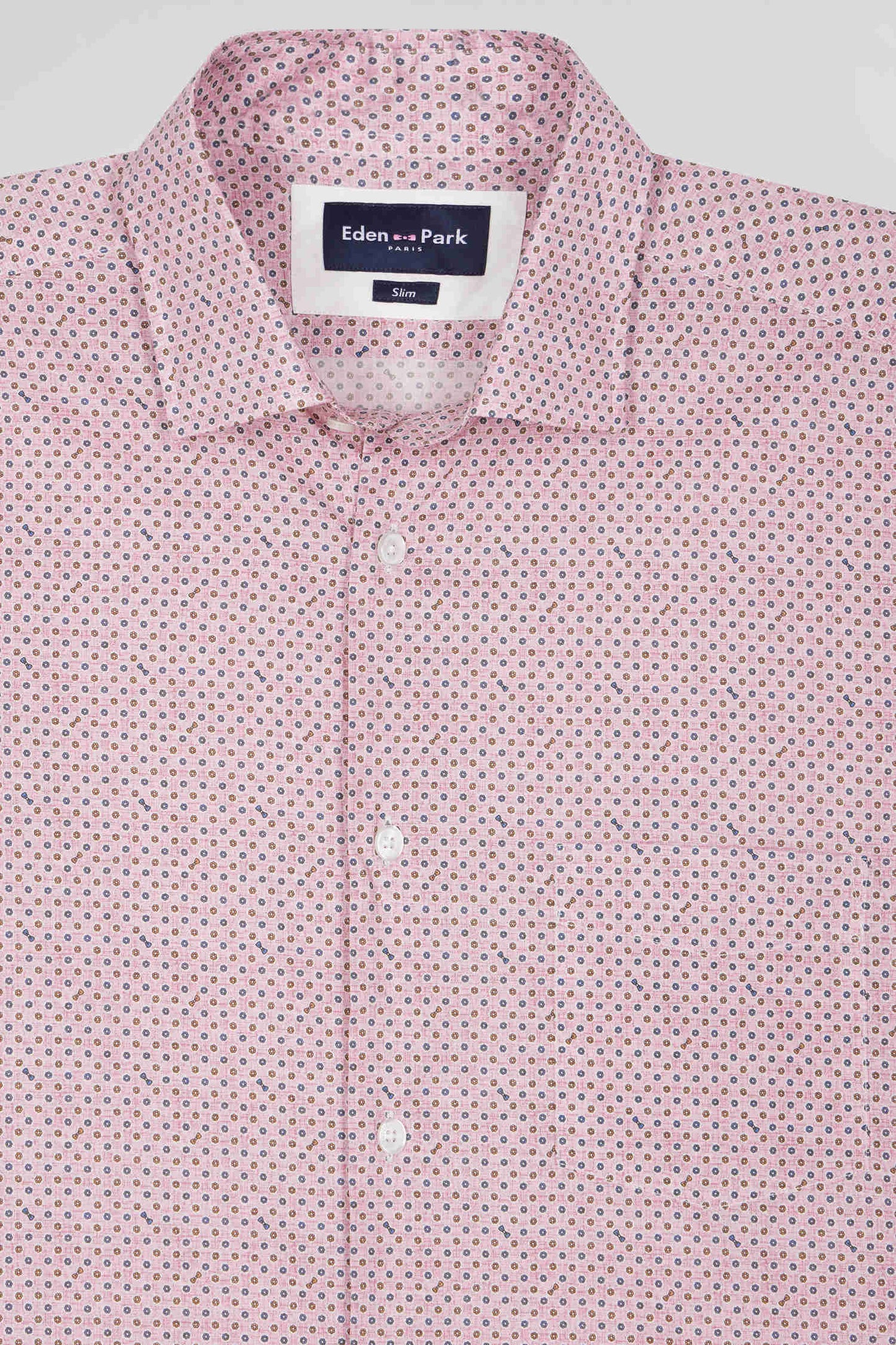 Slim pink cotton shirt