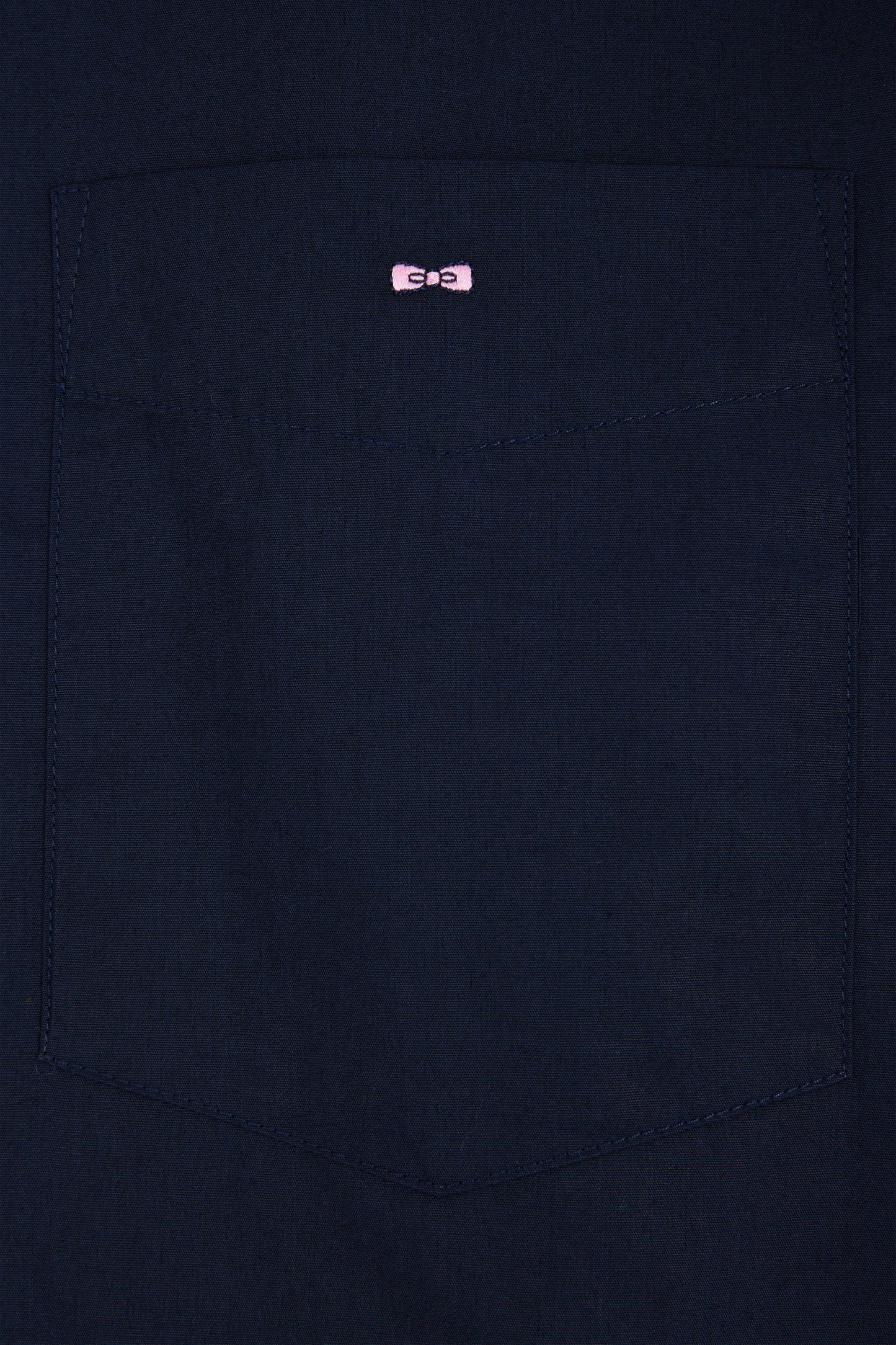 Chemise en popeline de coton bleu marine coupe Regular