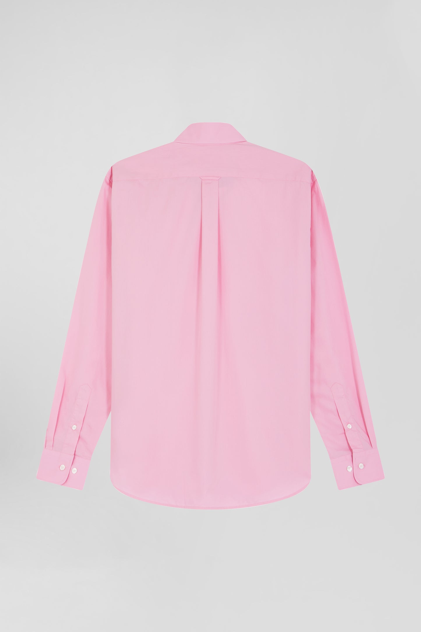 Chemise en popeline de coton rose coupe Regular - Image 2