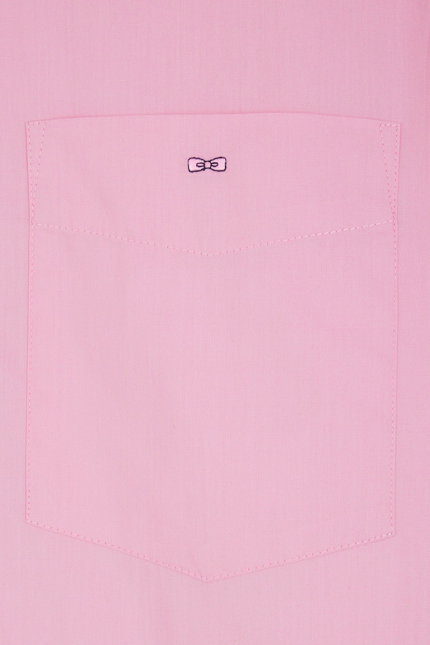 Chemise en popeline de coton rose coupe Regular - Image 3