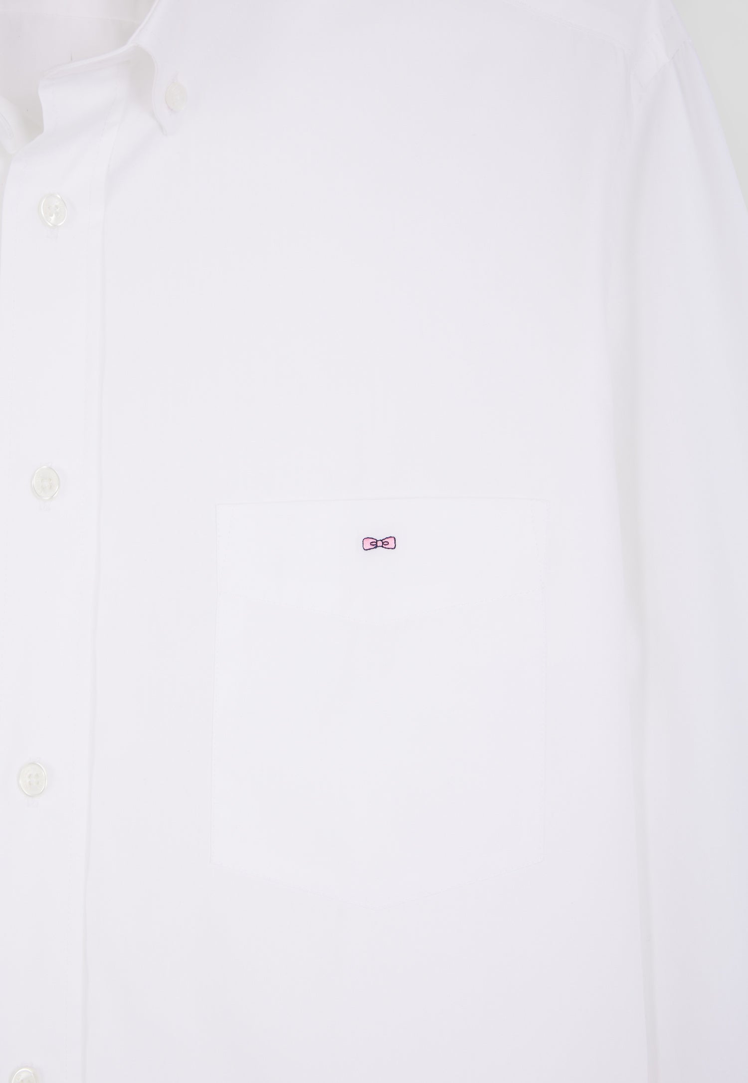 Regular plain white cotton poplin shirt