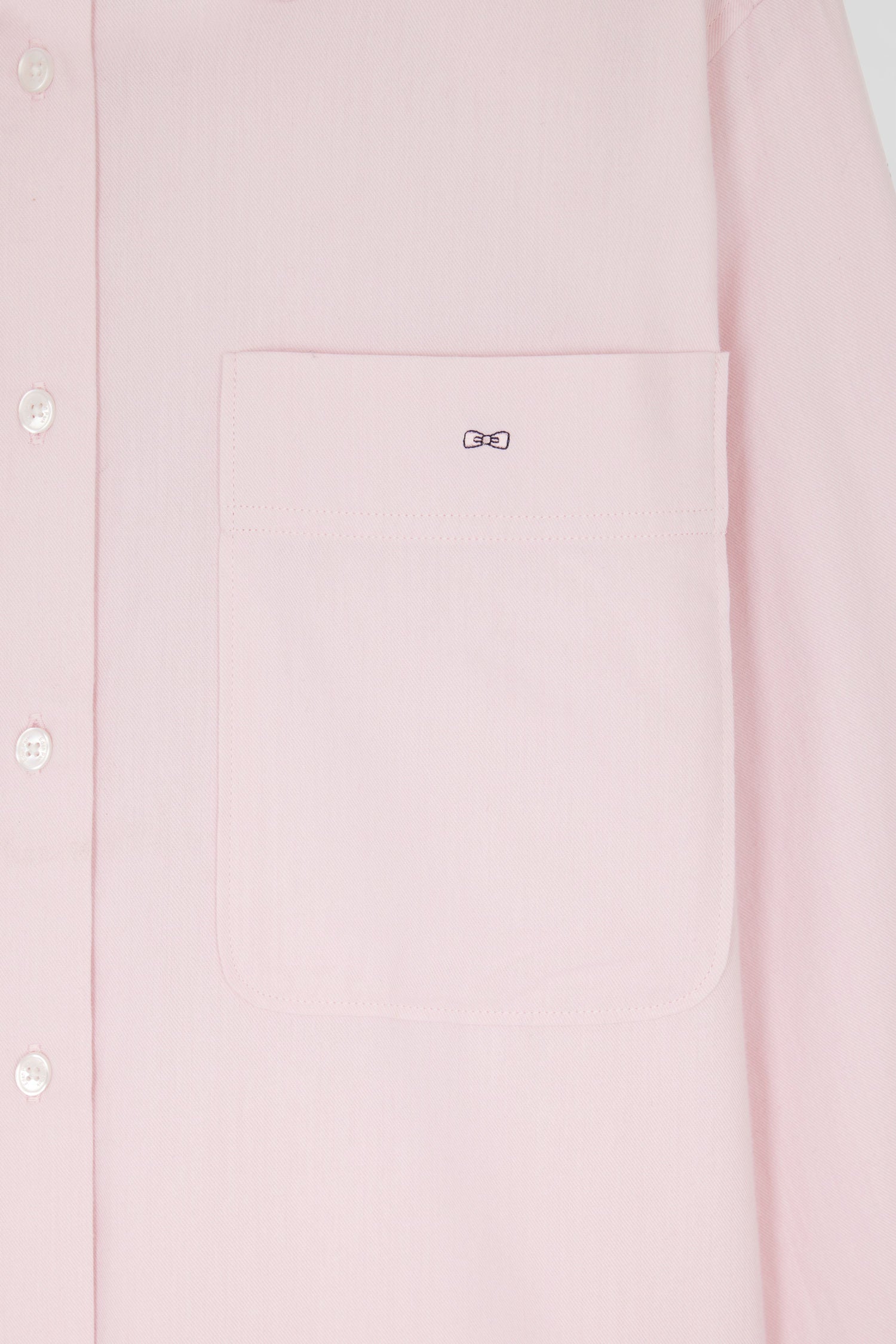 Relax pink checked cotton shirt with patch pockets