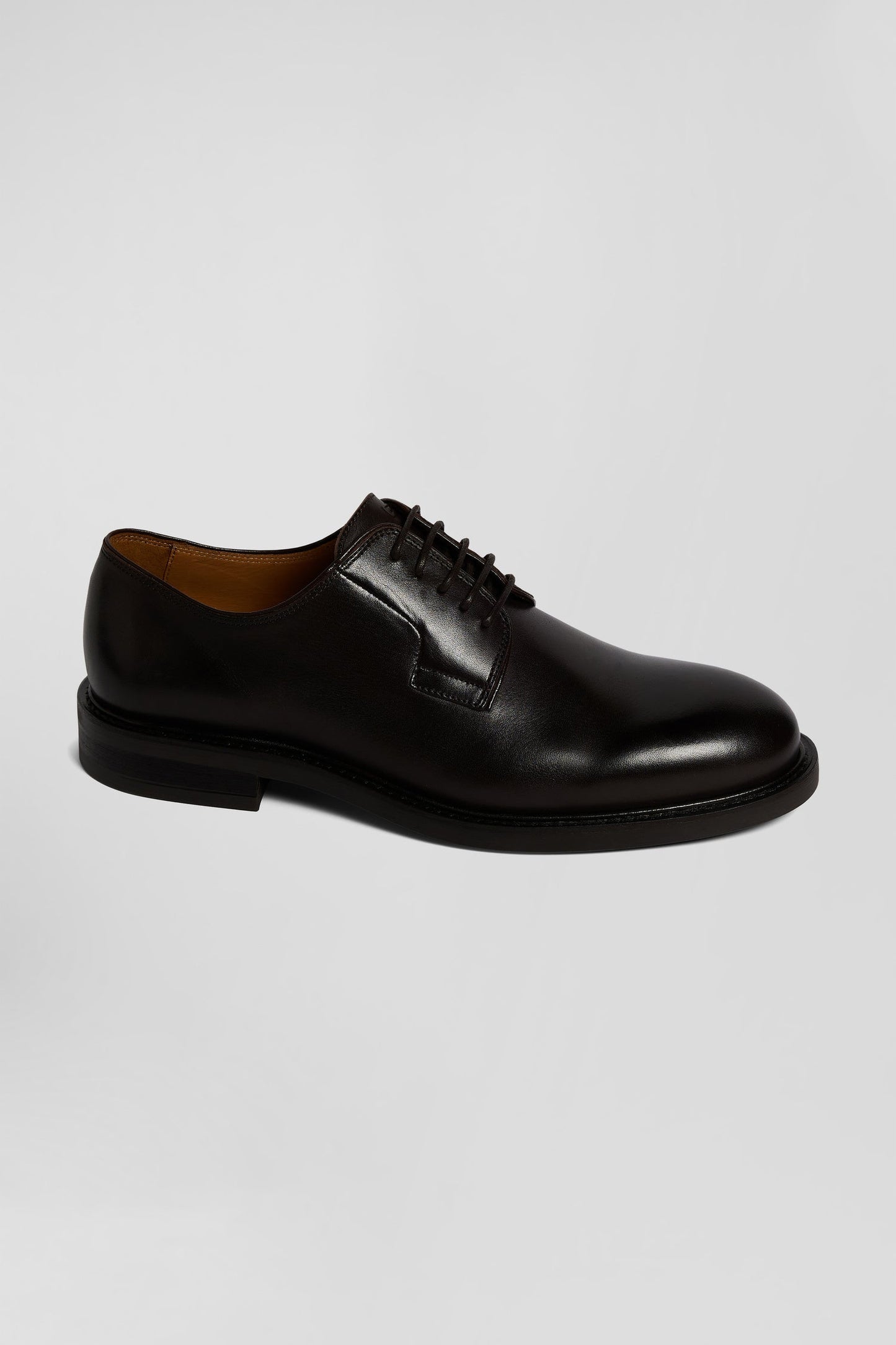 Derbies lacés en cuir marron - Image 1