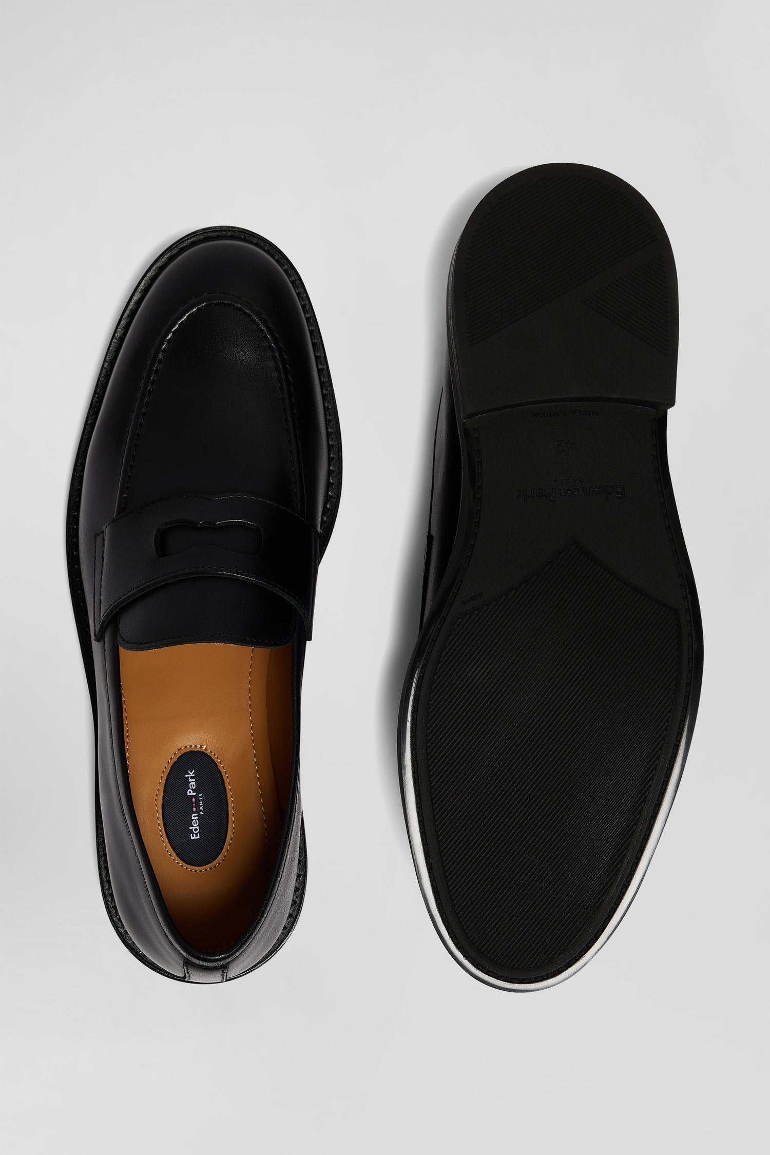 Mocassins en cuir noir