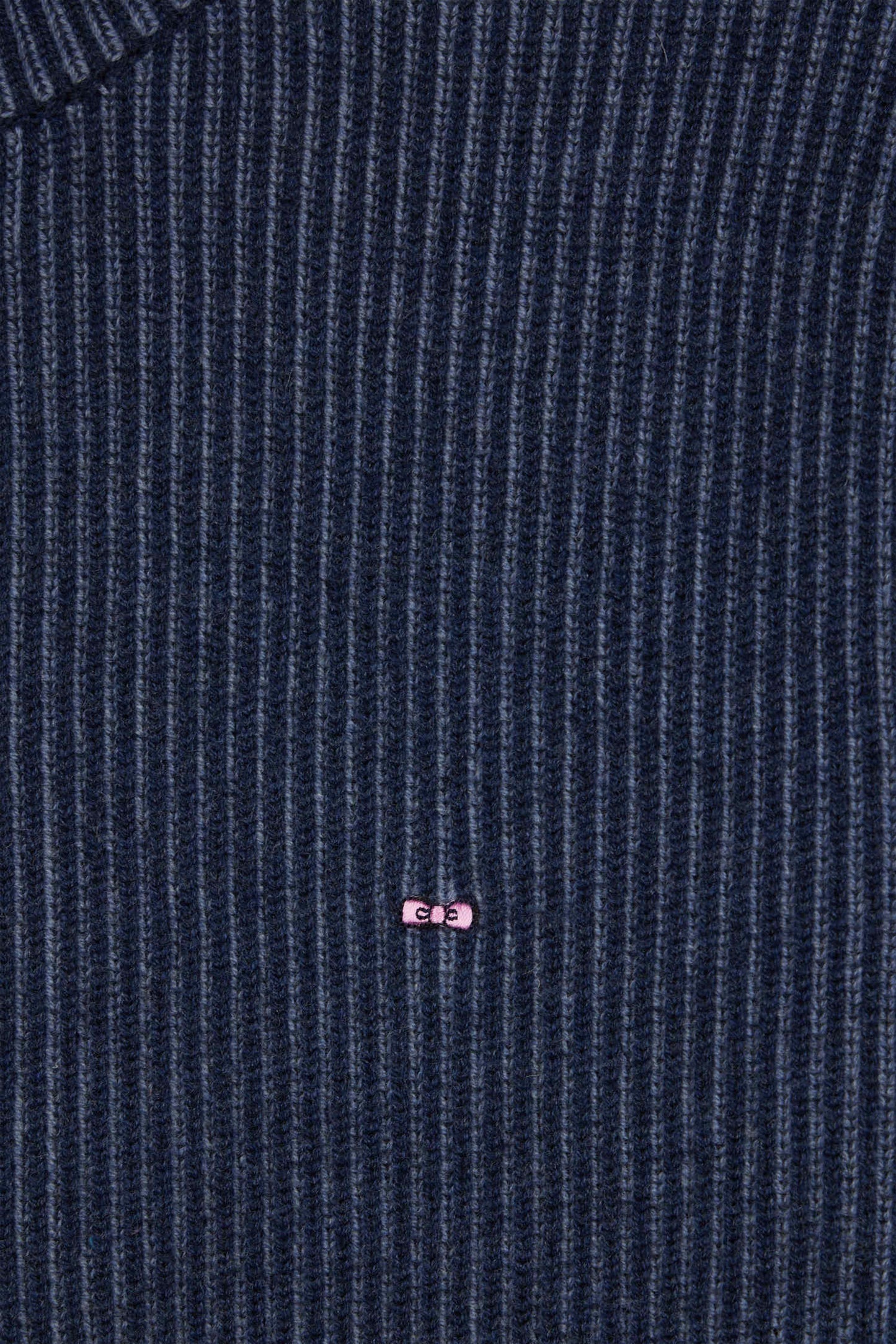 Cardigan zippé en laine et coton bleu marine coupe Regular - Image 9