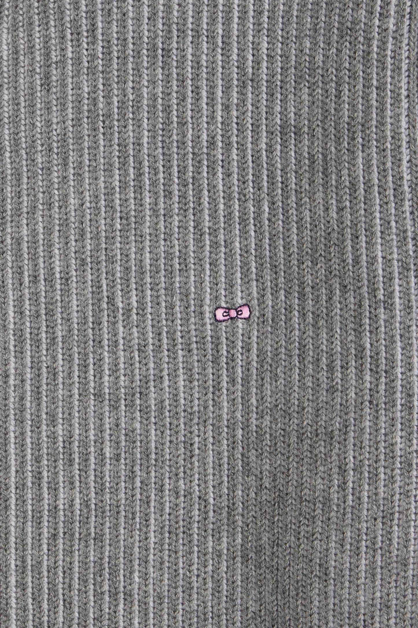 Cardigan zippé en laine et coton gris coupe Regular - Image 10