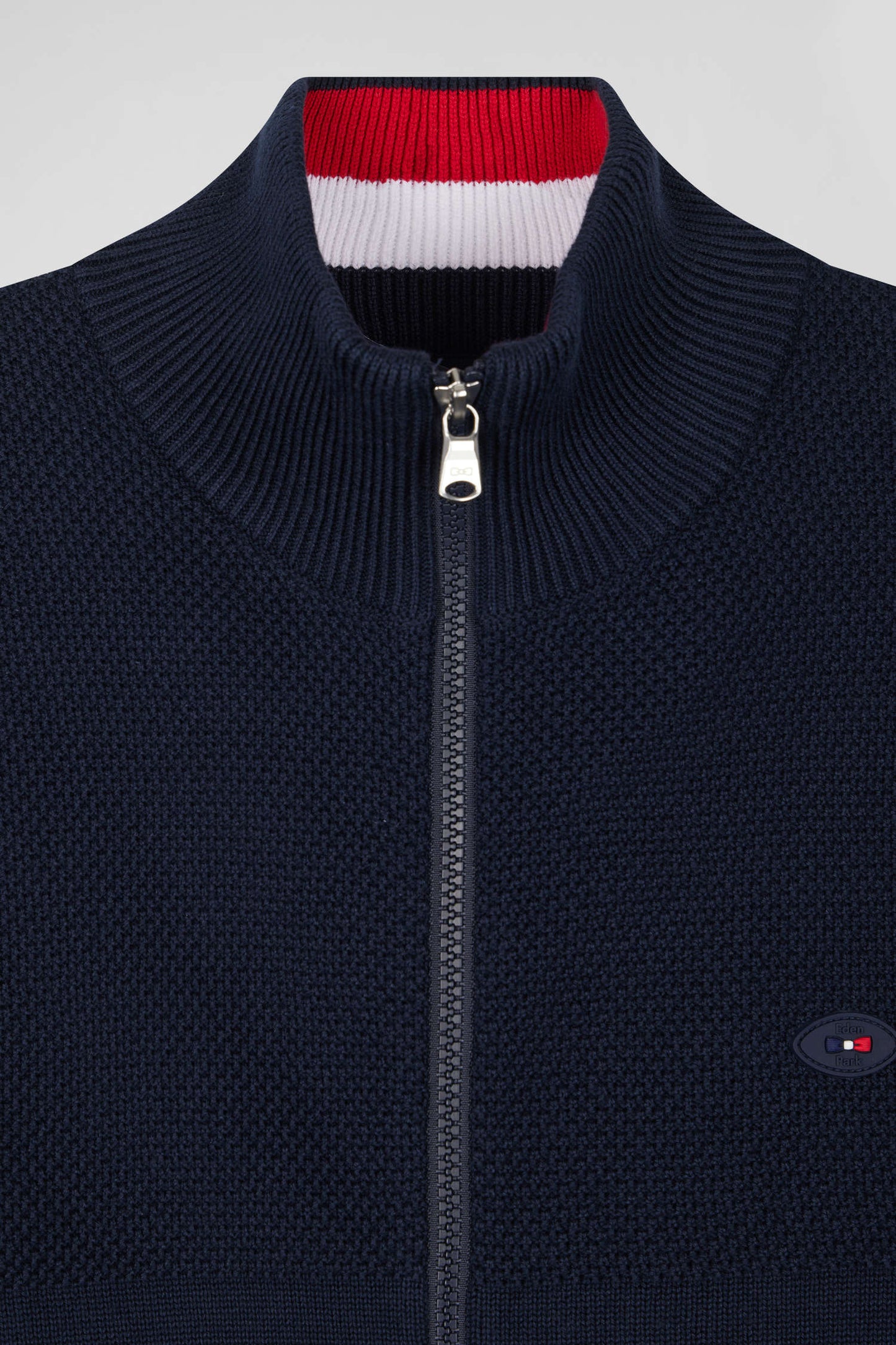 Cardigan zippé XV de France en coton bleu marine coupe Regular - Image 8