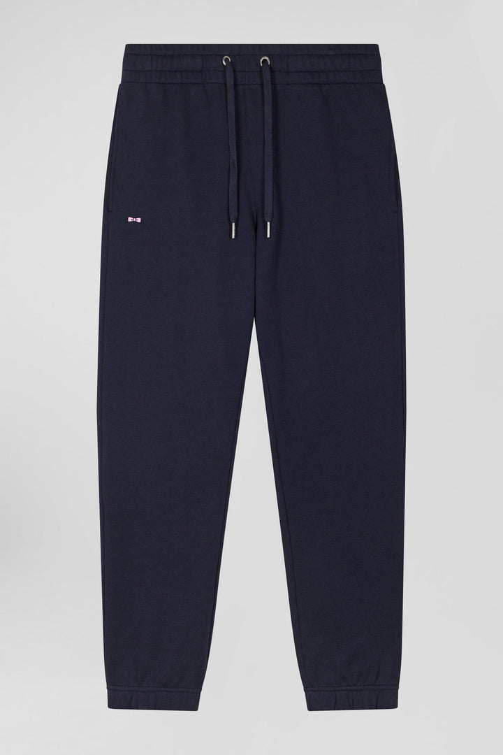 Pantalon jogging en molleton gratté bleu marine coupe Regular alt view