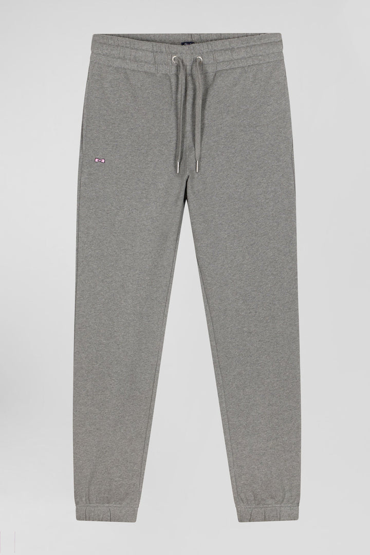 Pantalon jogging en molleton gratté gris coupe Regular