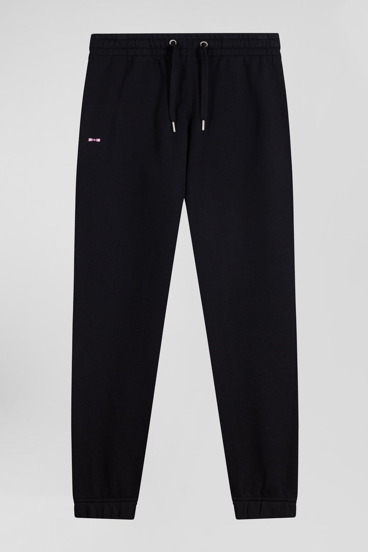 Pantalon jogging en molleton gratté noir coupe Regular alt view