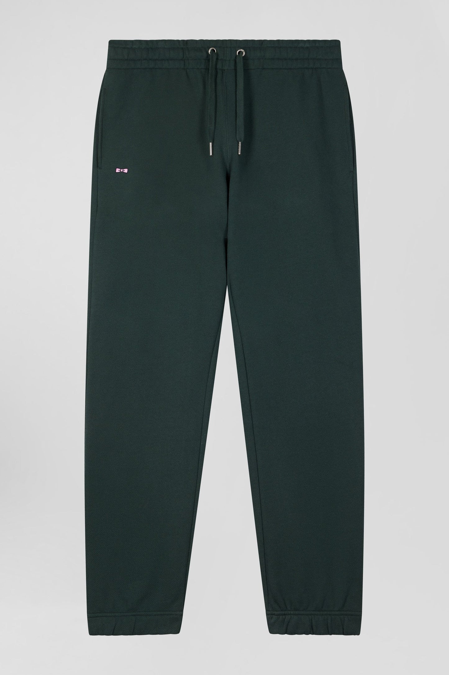 Pantalon jogging en molleton gratté vert coupe Regular - Image 2