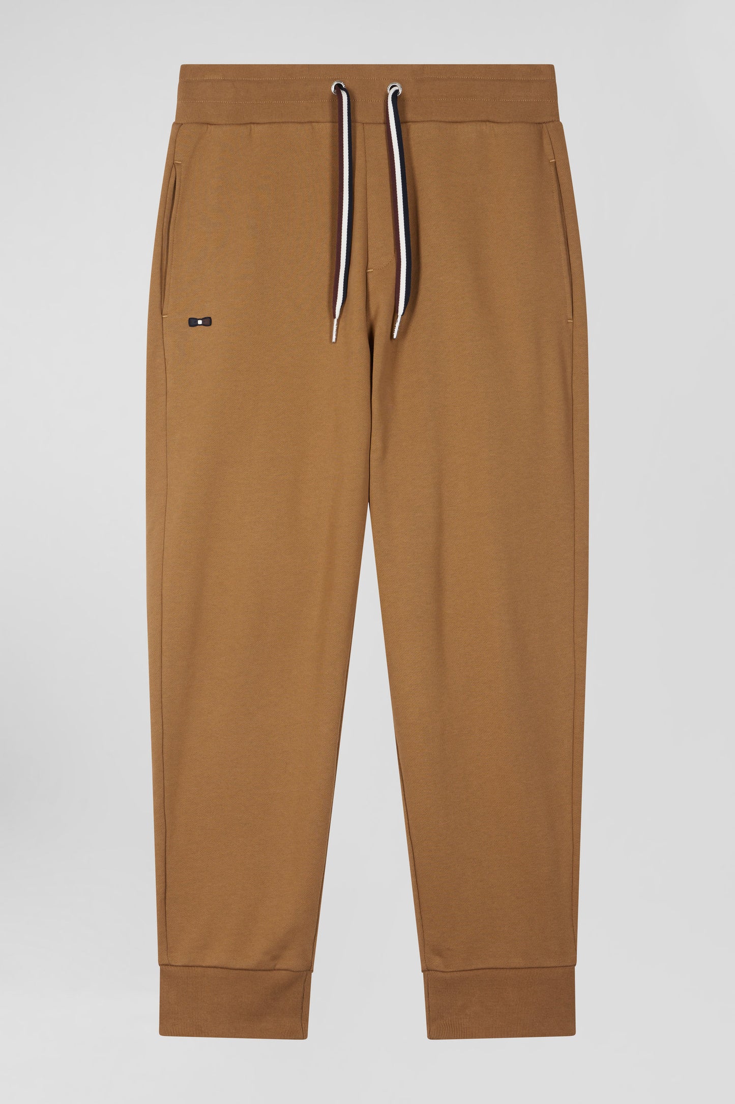 Pantalon jogging en molleton gratté noisette coupe Relaxed