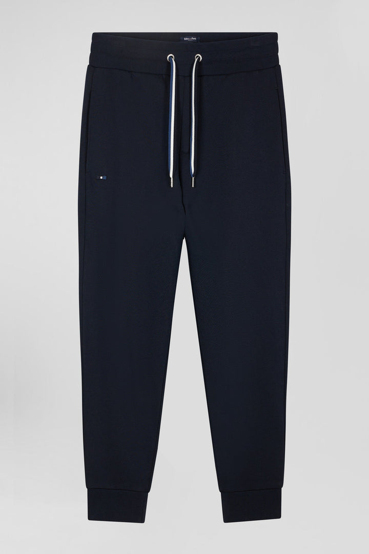 Pantalon jogging en molleton gratté bleu marine coupe Relaxed alt view