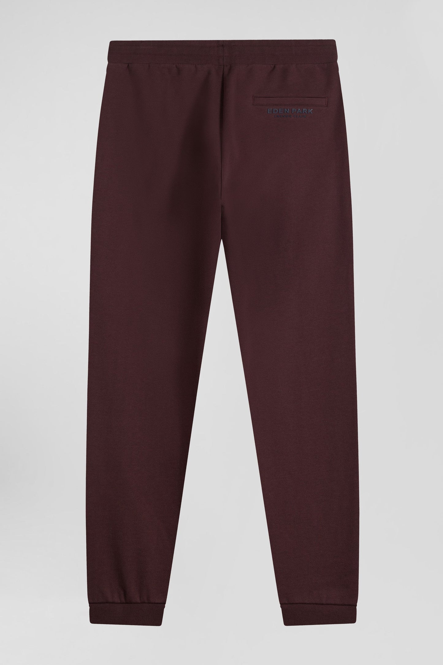 Pantalon jogging en molleton gratté bordeaux coupe Relaxed - Image 4