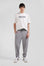 Pantalon jogging en molleton gratté gris coupe Relaxed