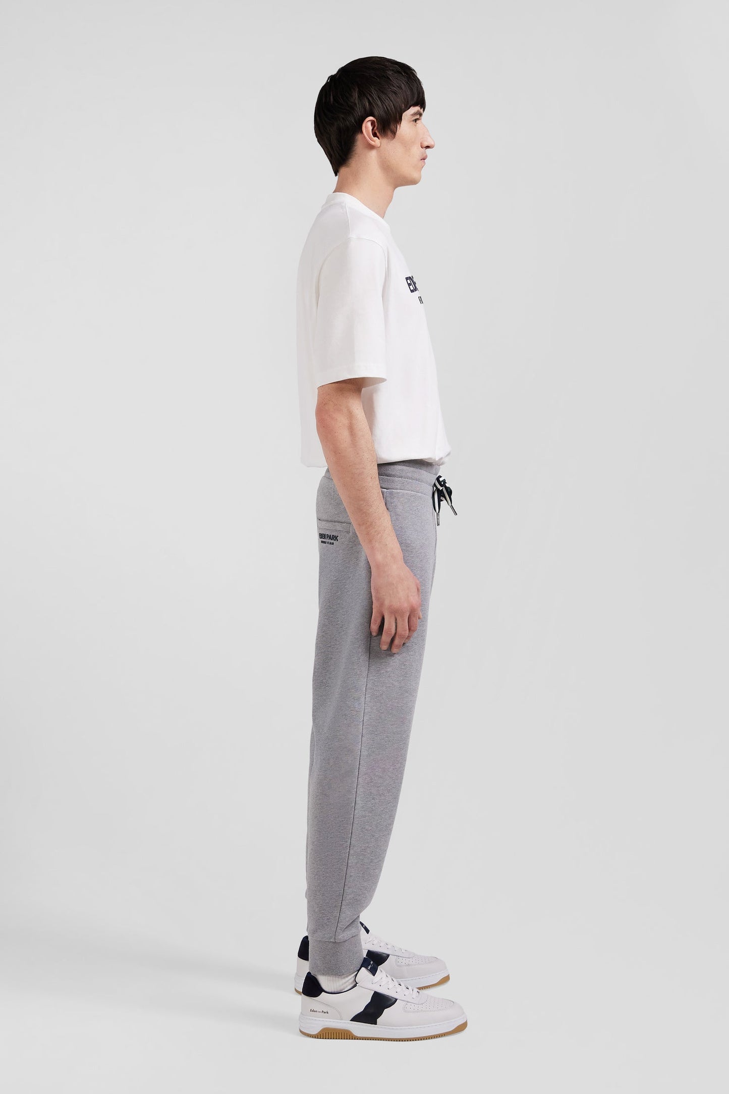 Pantalon jogging en molleton gratté gris coupe Relaxed - Image 5