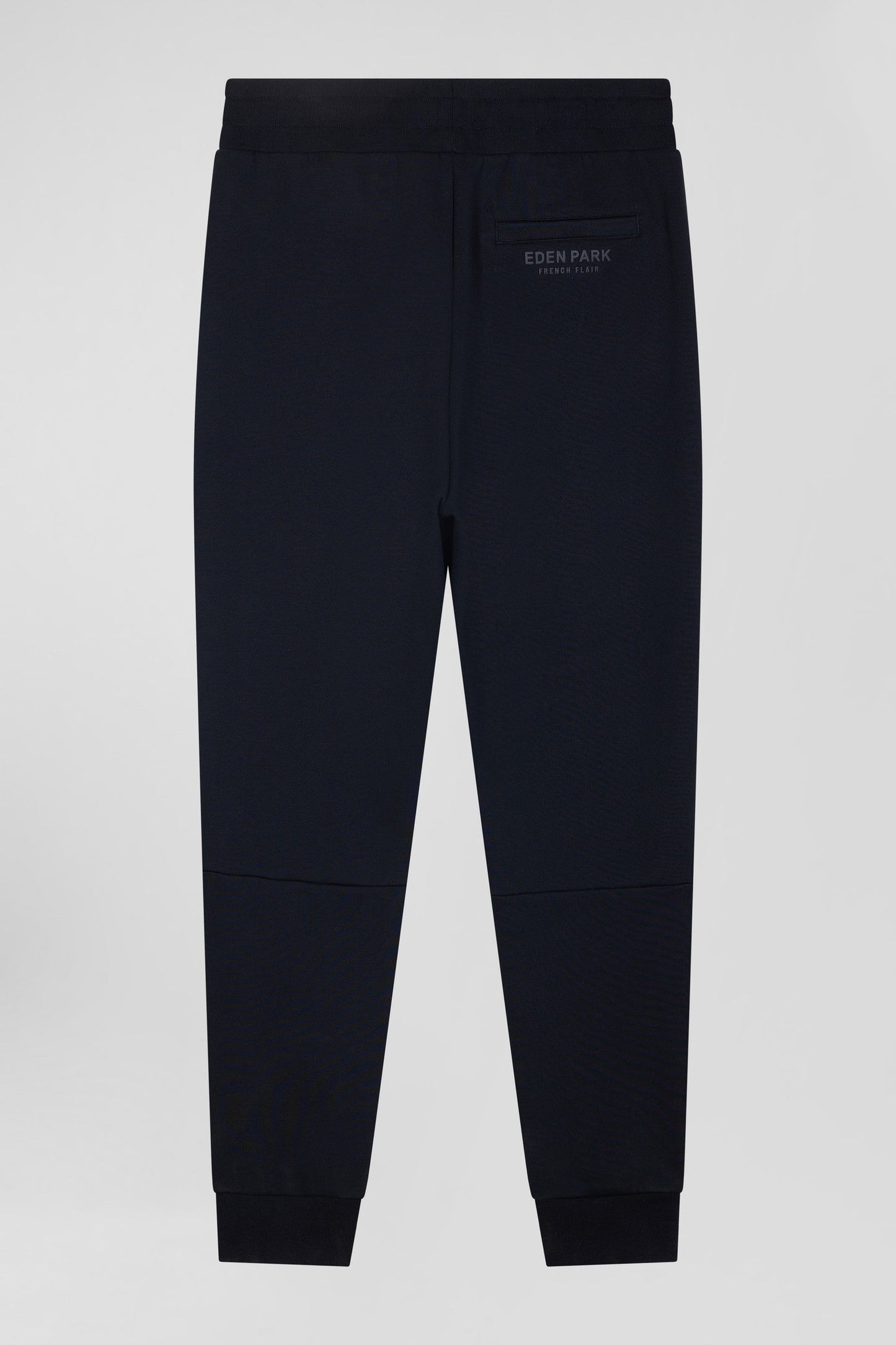 Pantalon jogging en coton mélangé bleu marine galon rayé coupe Regular - Image 4