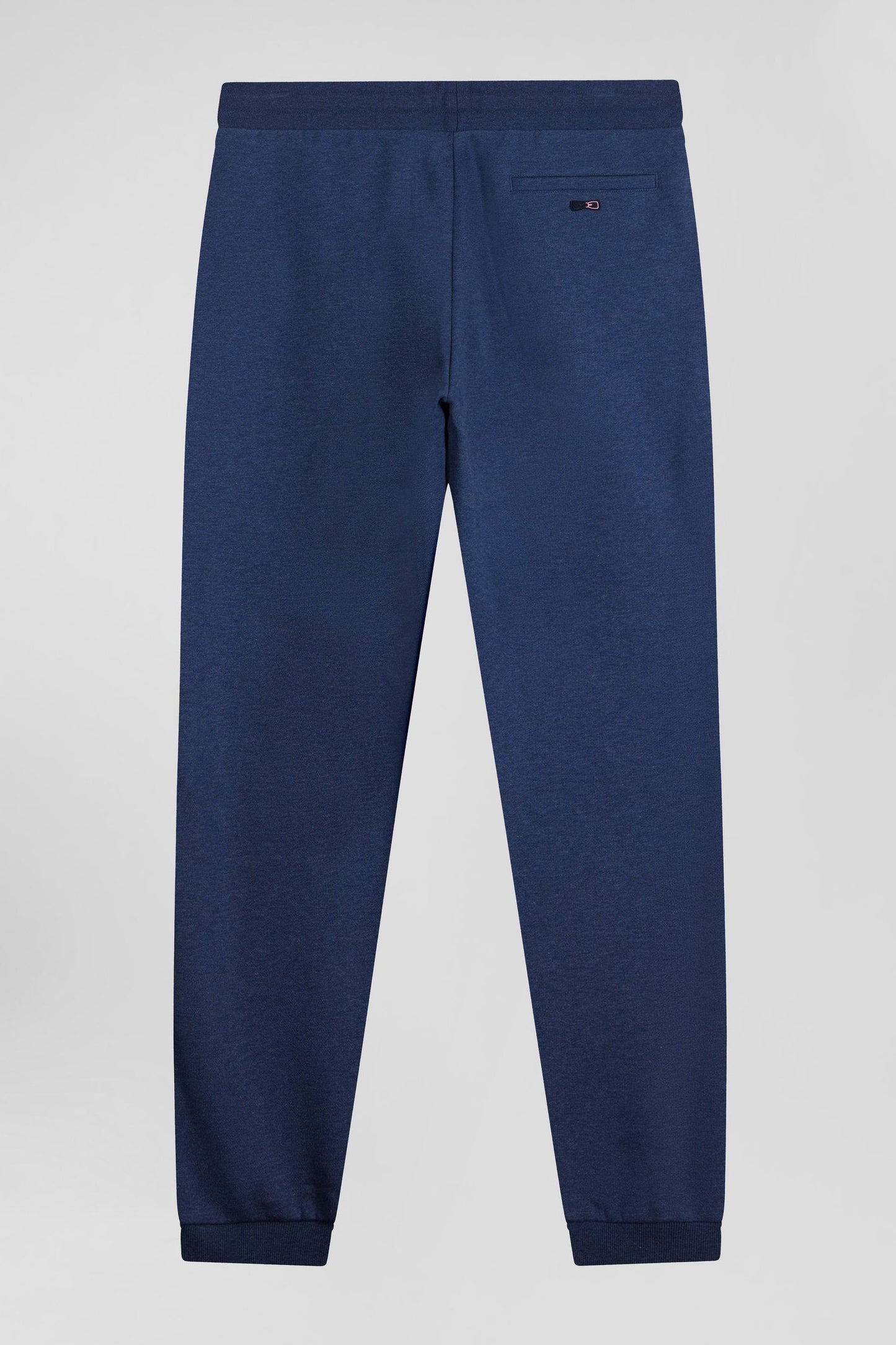 Pantalon jogging en molleton coton gratté bleu marine coupe Regular - Image 4