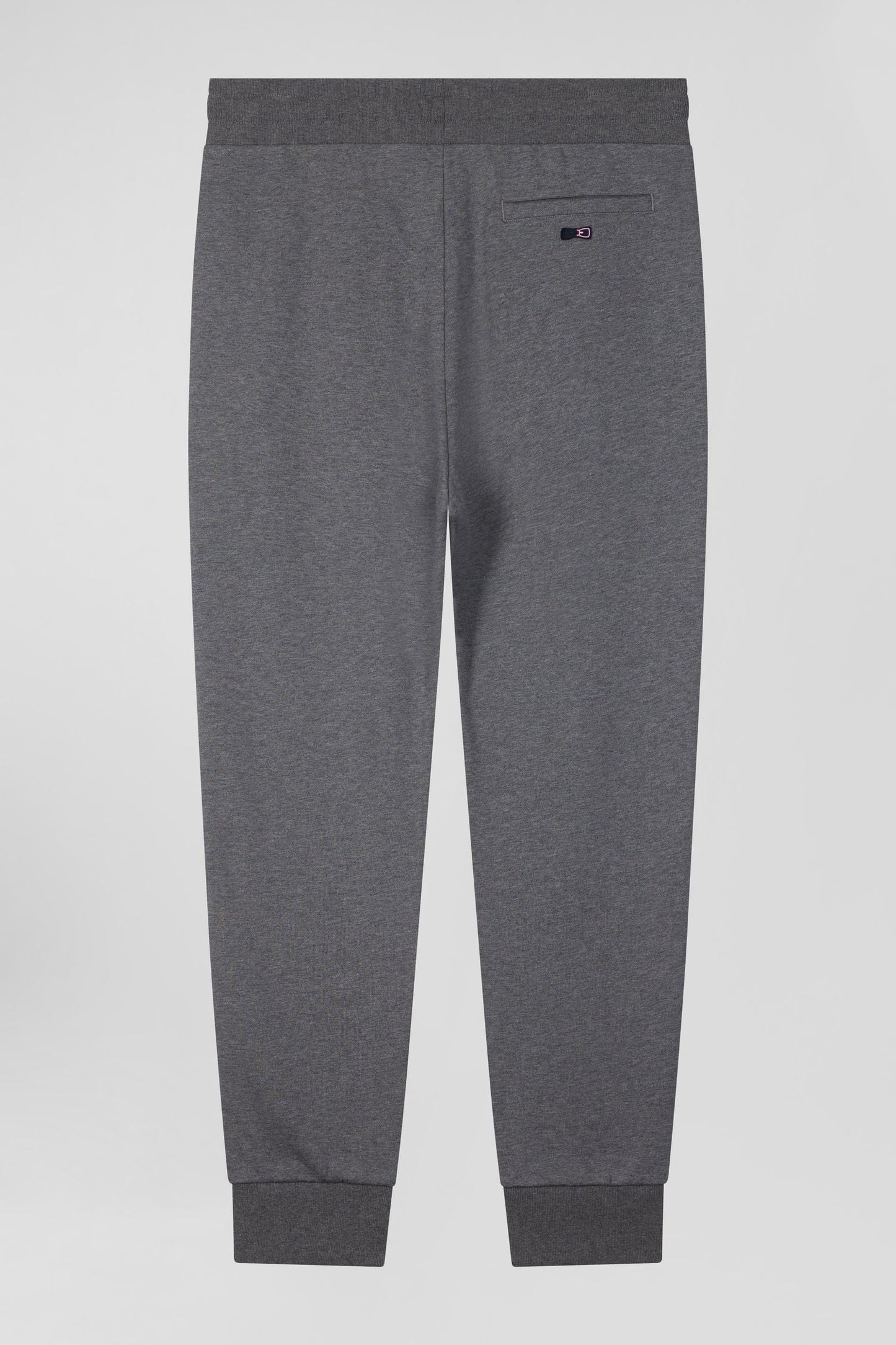 Pantalon jogging en molleton coton gratté gris coupe Regular - Image 4