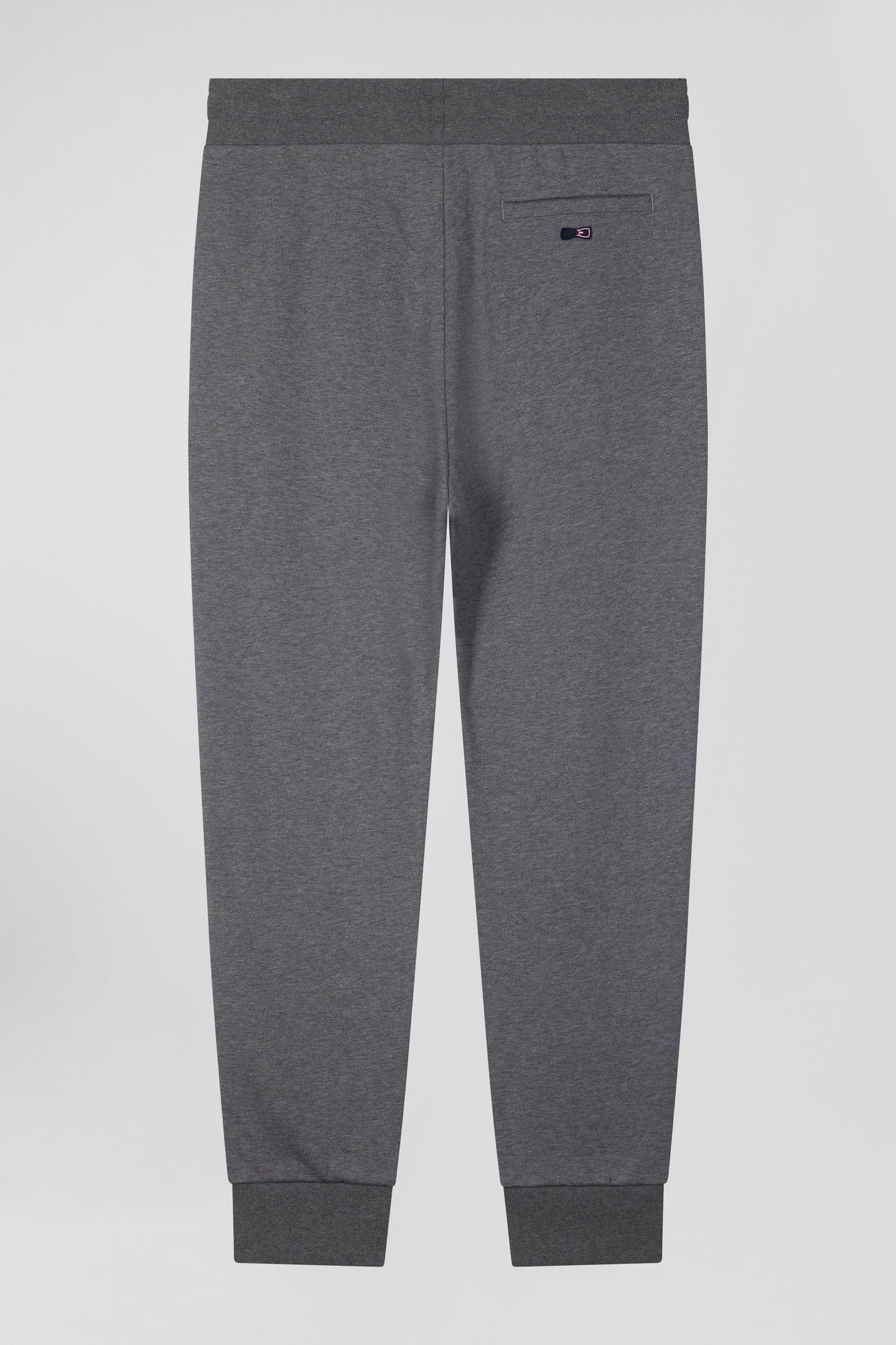 Pantalon jogging en molleton coton gratté gris coupe Regular