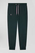 Regular green brushed cotton fleece jogging bottoms